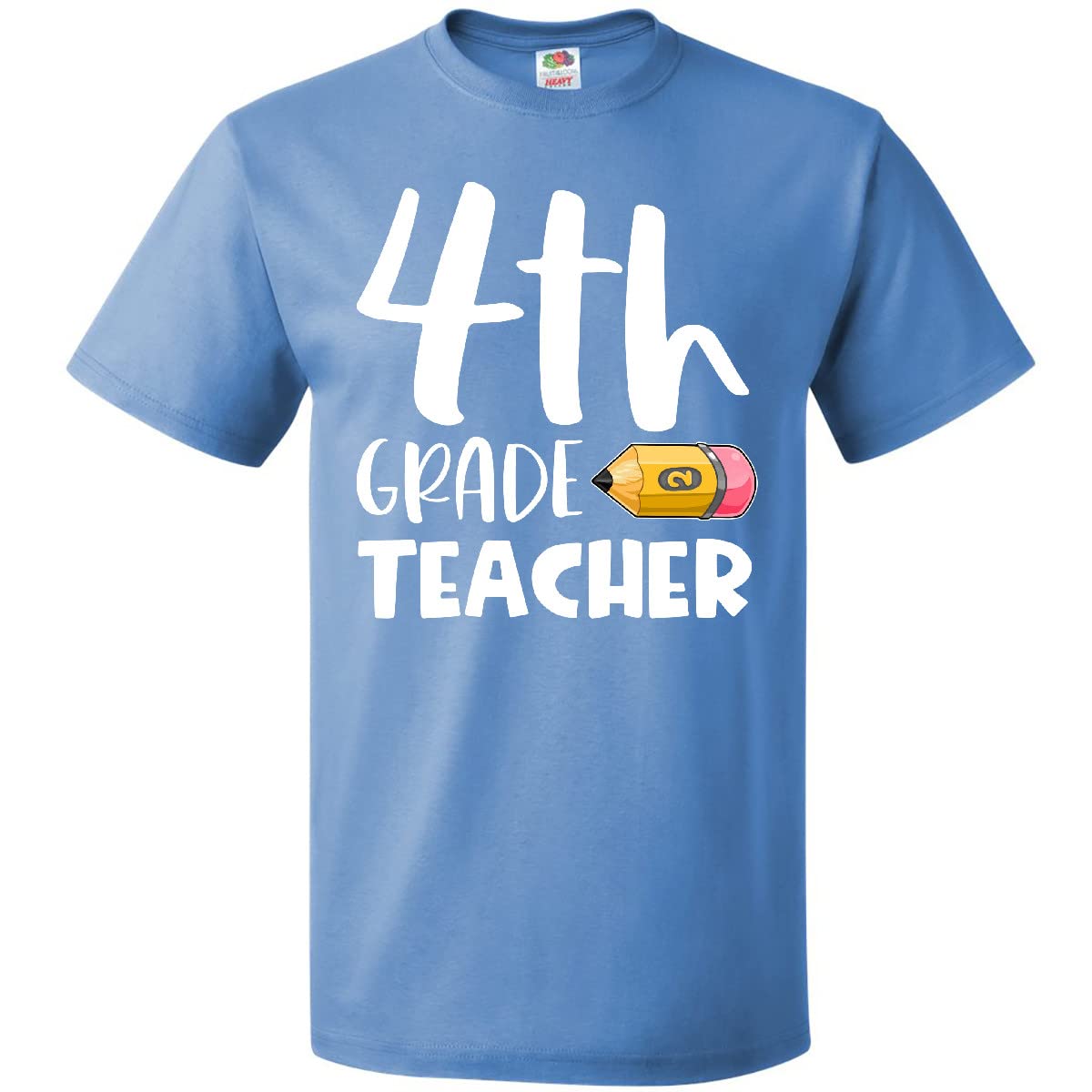 Inktastic Fourth Grade Teacher Pencil Graphic T-Shirt - Fun & Comfortable Teaching Apparel for Classroom, School Events & Teacher Gifts