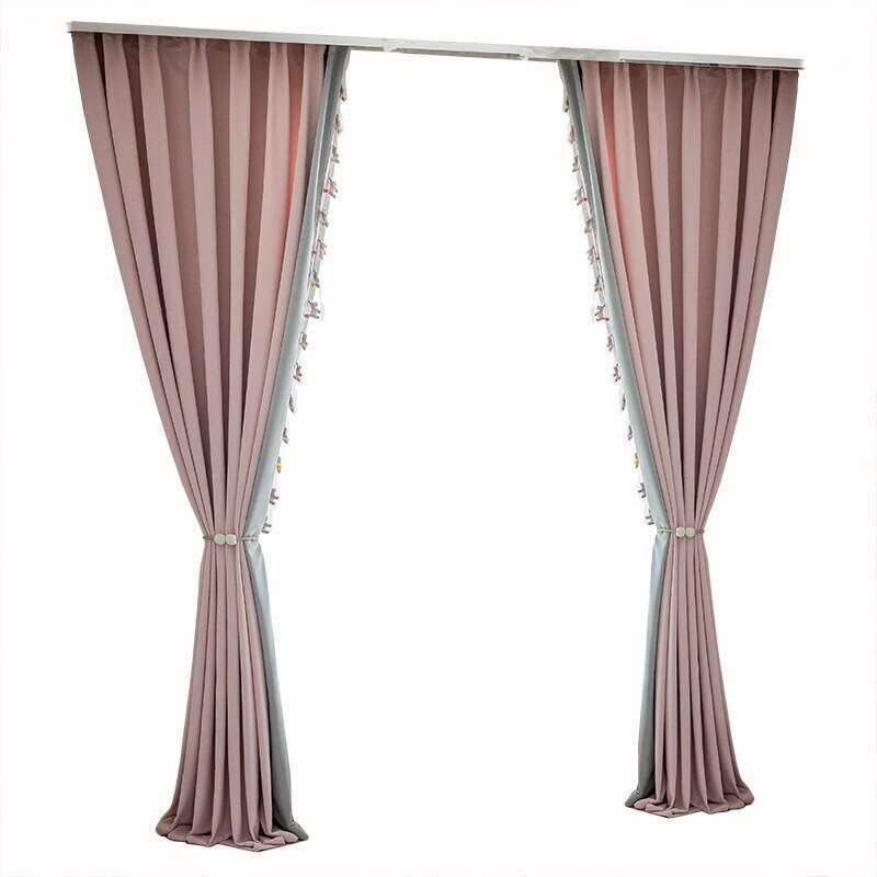 T.B. London Pink and Gray Pony Lace Curtains - Elegant Sheer Window Drapes for Living Room, Bedroom & Nursery Decor
