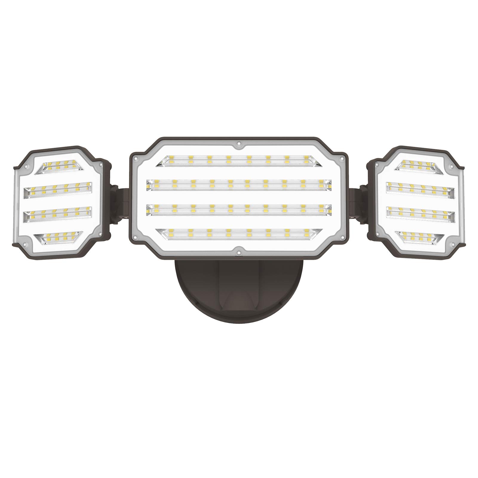 LEPOWER 45W LED Outdoor Flood Lights 4500LM, 5000K Daylight White, 3 Adjustable Heads, IP65 Waterproof, Switch Controlled - Perfect for House Exterior, Garage, Yard, Garden, and Driveway Lighting