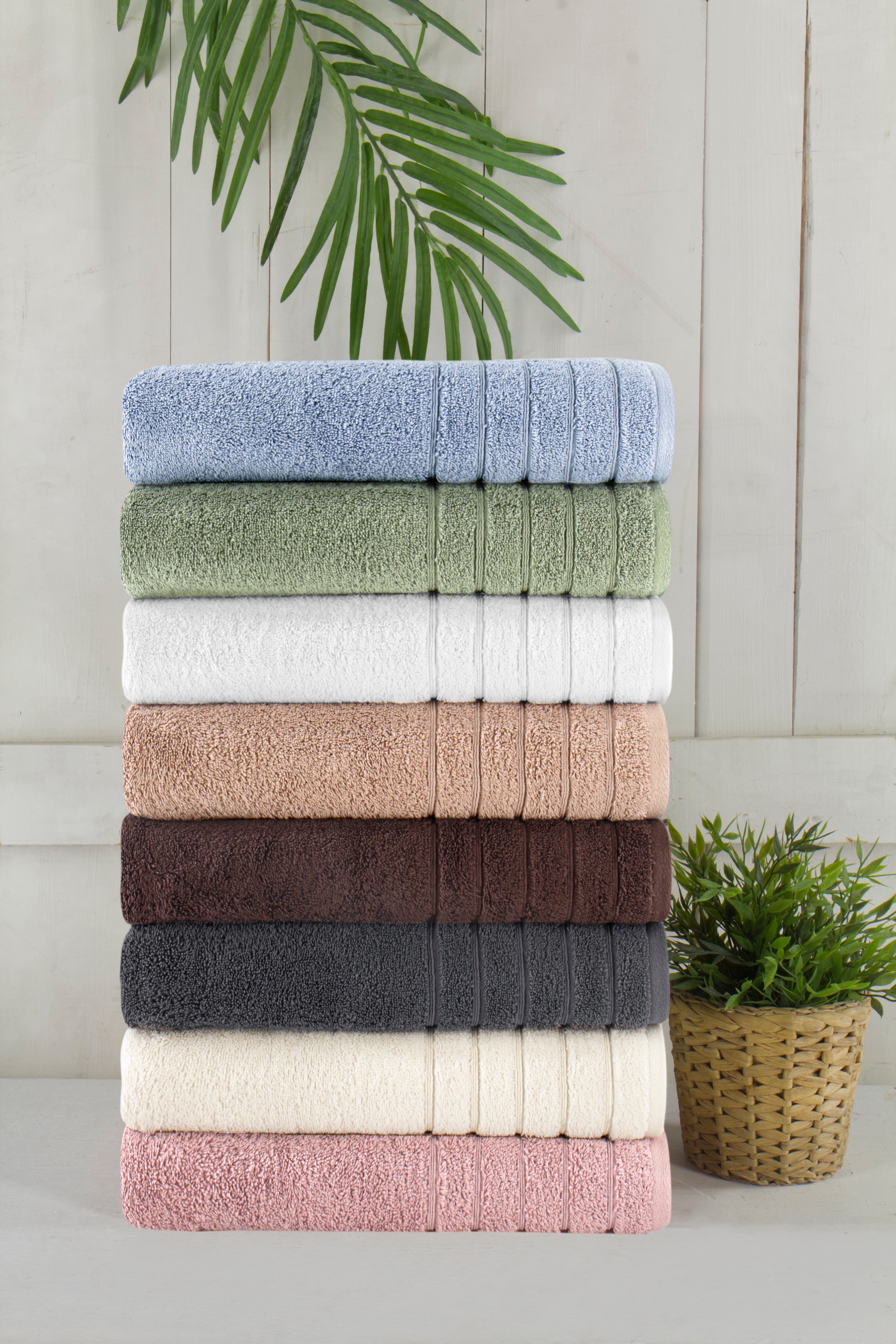 Premium Barnum Turkish Cotton 700 GSM Thick & Plush Bath Towel Set of 4 (2 Large Towels) - Ultra Soft & Absorbent for Spa, Luxury Bath & Hotel-Style Experience