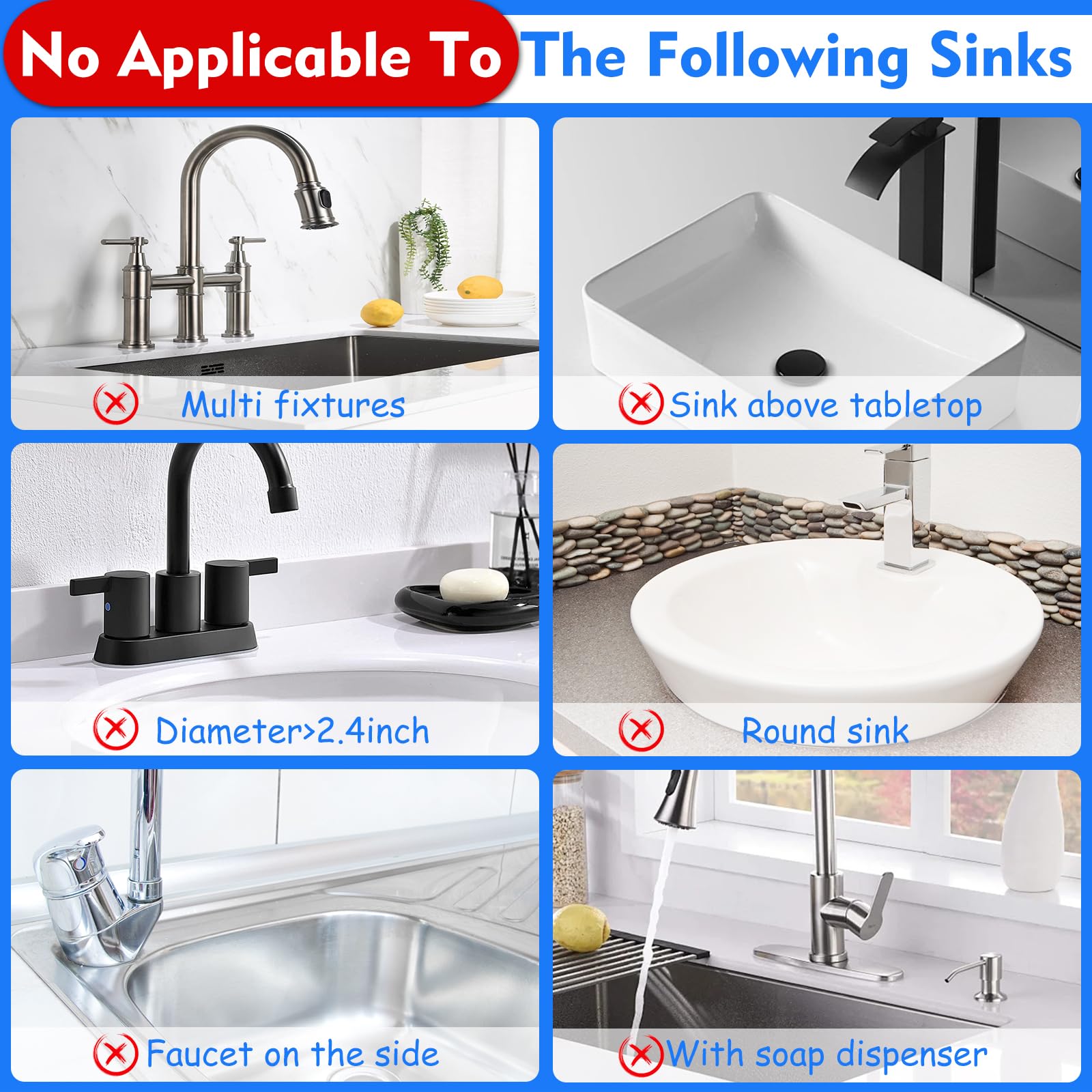 5° Slope Silicone Sink Splash Guard - Kitchen Drain Mat & Sponge Holder for RV Counter
