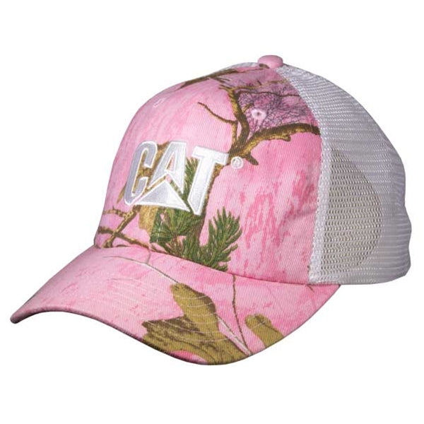 Pink Camo with White Mesh Baseball Cap - Stylish Adjustable Hat for Outdoor Sports, Hiking, and Casual Wear