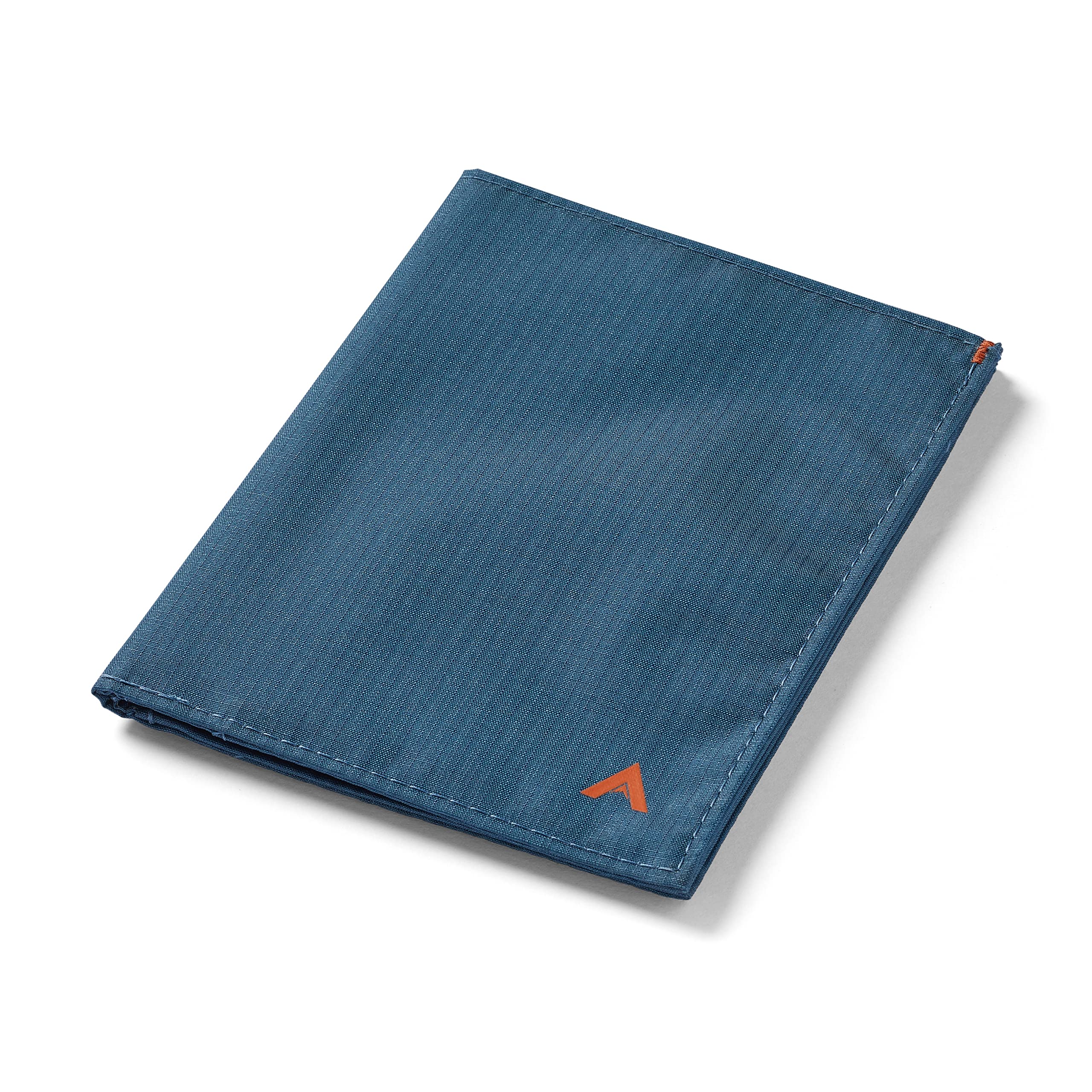 Allett Travel Wallet for Men & Women - Slim RFID Blocking Bifold Passport Holder | Holds 10 Cards & Travel Documents | Nylon Minimalist Front Pocket Wallet (Indigo Blue) | Perfect for Airports, Business Trips & Everyday Use