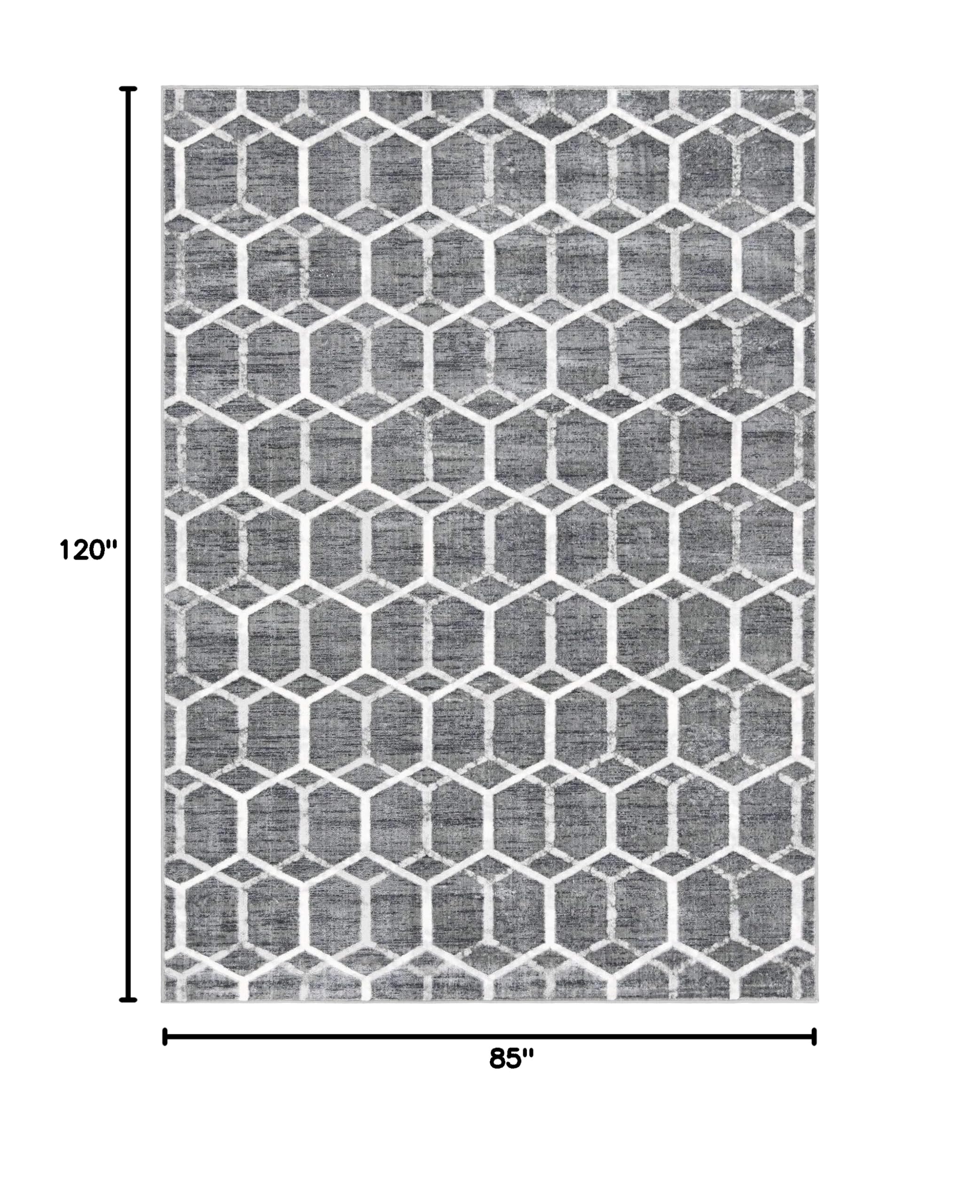 Unique Loom Matrix Trellis Collection Area Rug - 7'1