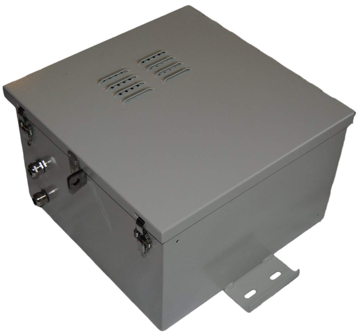 NEMA 4X Waterproof Aluminum Electrical Enclosure 17x17x10 Inch with Back Plate - Light Beige - Ideal for Outdoor Battery Storage & Industrial Electrical Equipment Protection