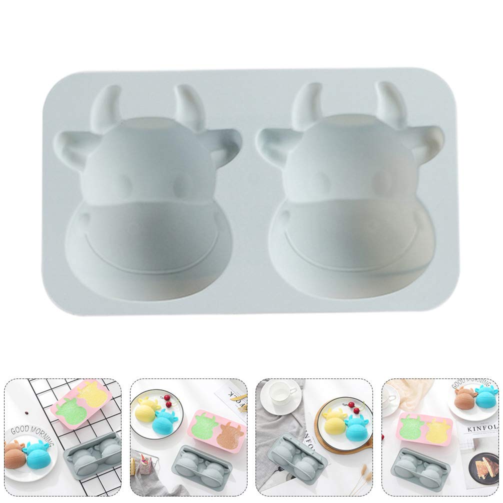Premium 2-Piece Silicone Baking Molds Set - Cute Cow Head Shape Resin & Chocolate Molds for Cake, Cookie, Candy Making - Ideal for DIY Desserts, Party Treats & Home Baking