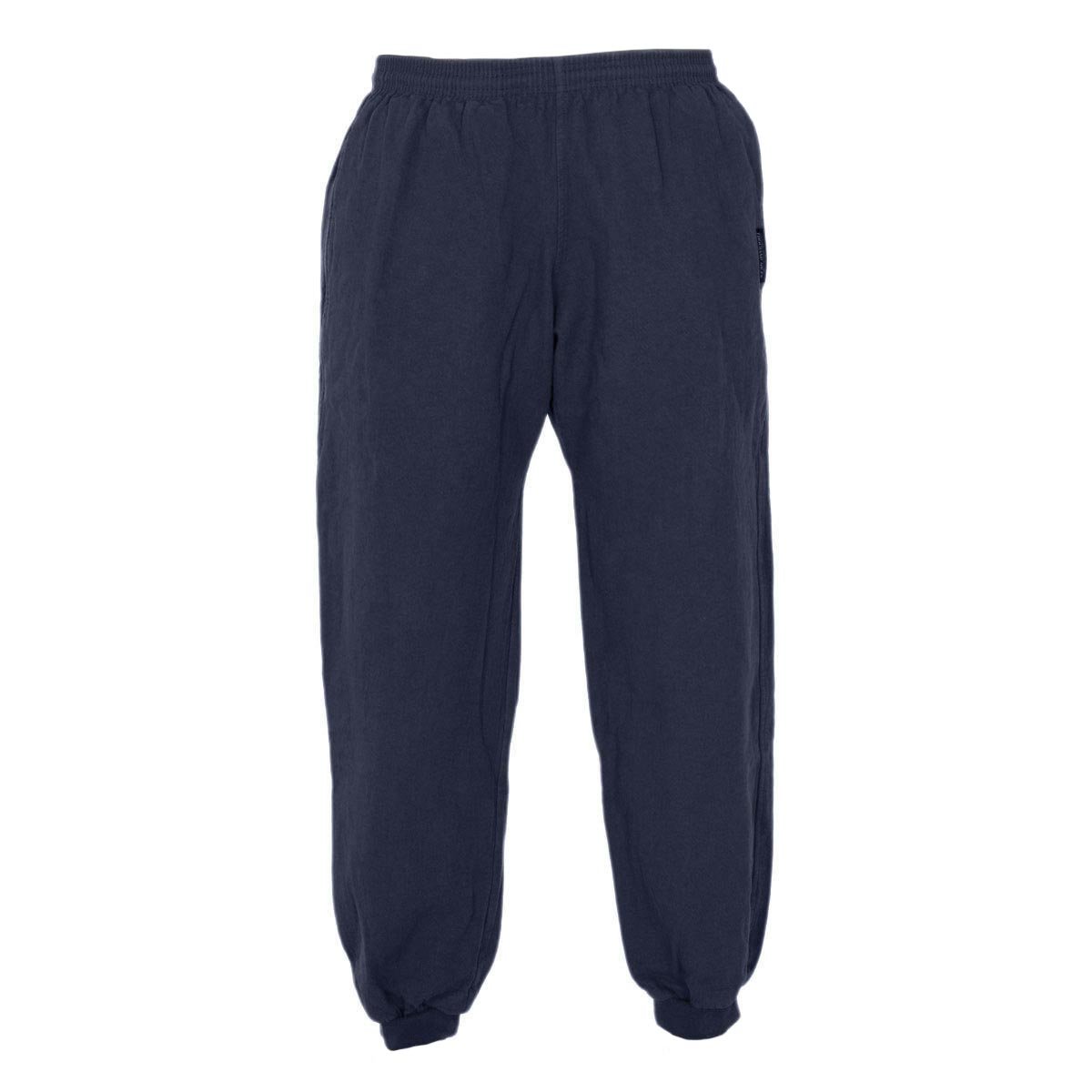 Men's 100% Cotton Thermal Sweatpants with Cuffed Legs - Winter Warm Fleece-Lined Lounge Pants for Cold Weather, Gym, and Home Comfort