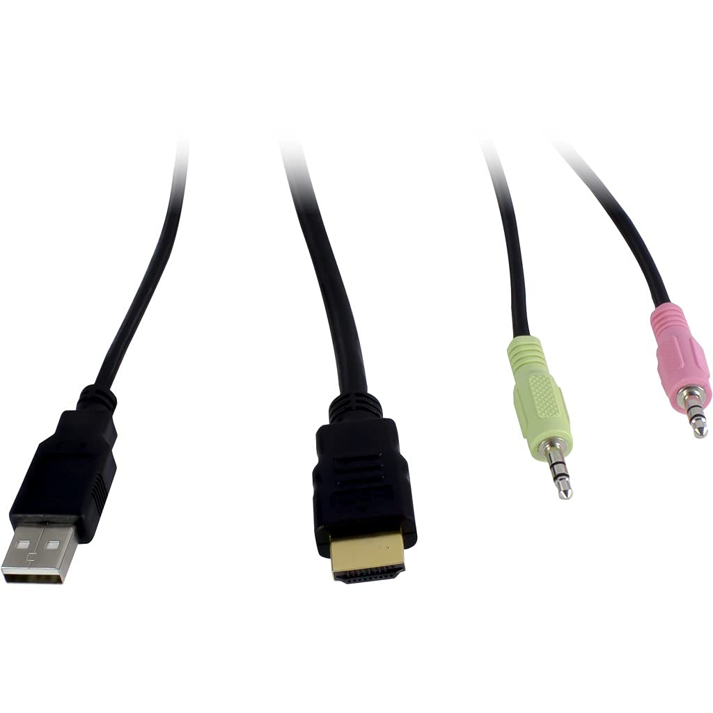 Inter-Tech AS-42HA HDMI KVM Switch - USB Keyboard/Mouse Sharing for Dual PCs