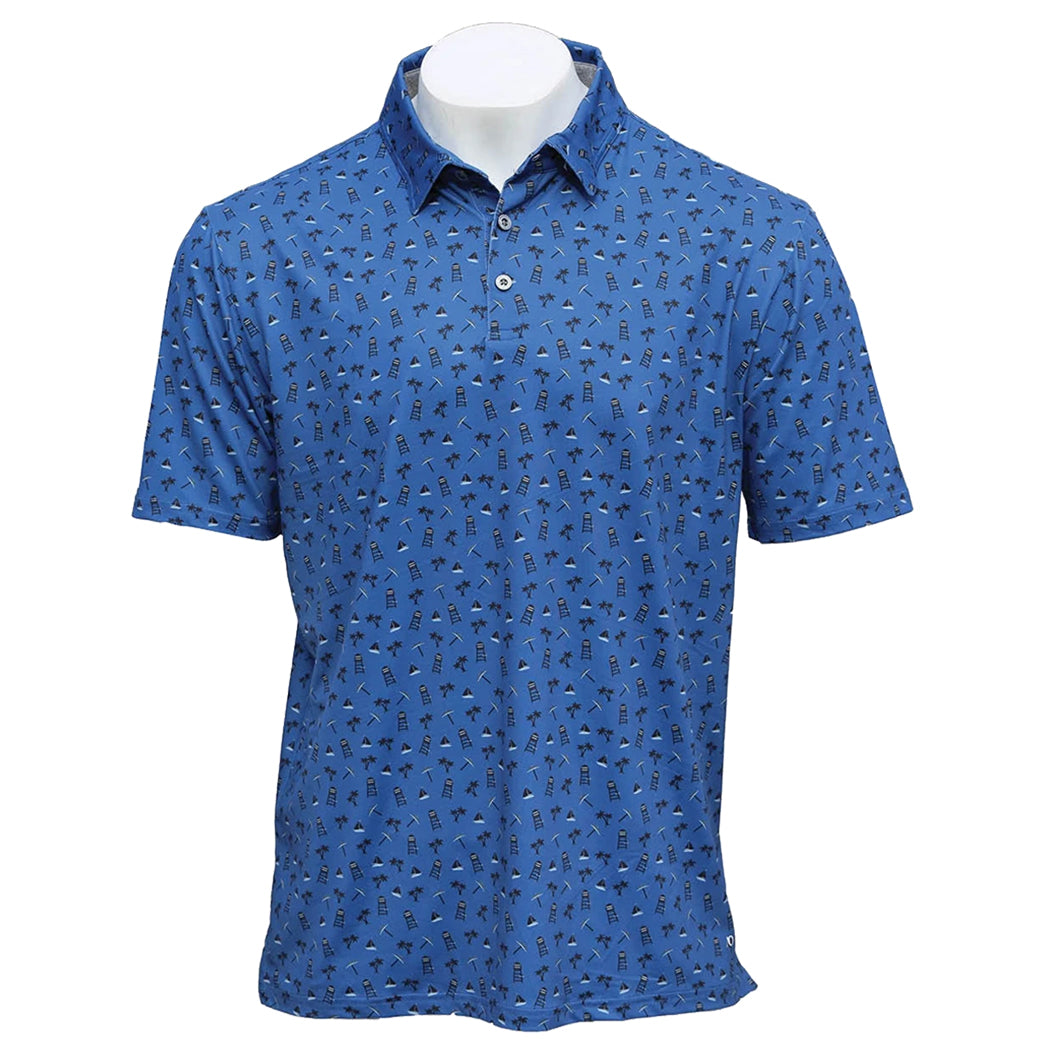 AndersonOrd Malibu True Navy Men's Golf Polo Shirt - Moisture-Wicking & UV Protection for Golf, Tennis & Outdoor Activities