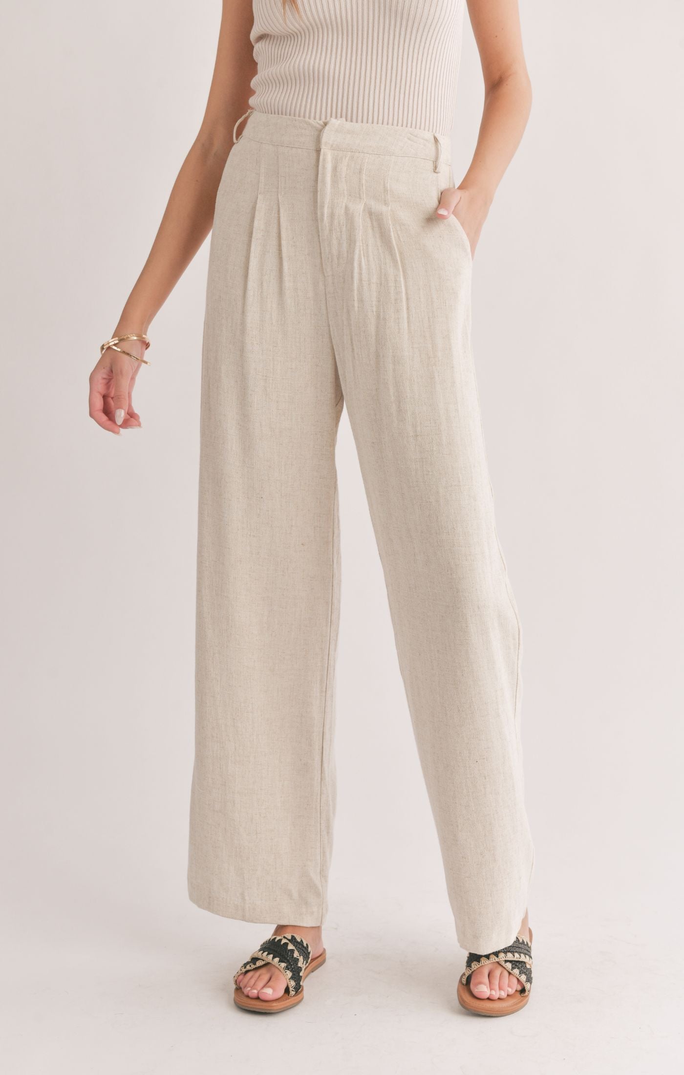 Luna Trousers for Women - High Waisted Stretch Comfort Pants - Casual & Work Office Wear - Perfect for Everyday, Travel & Business Outfits