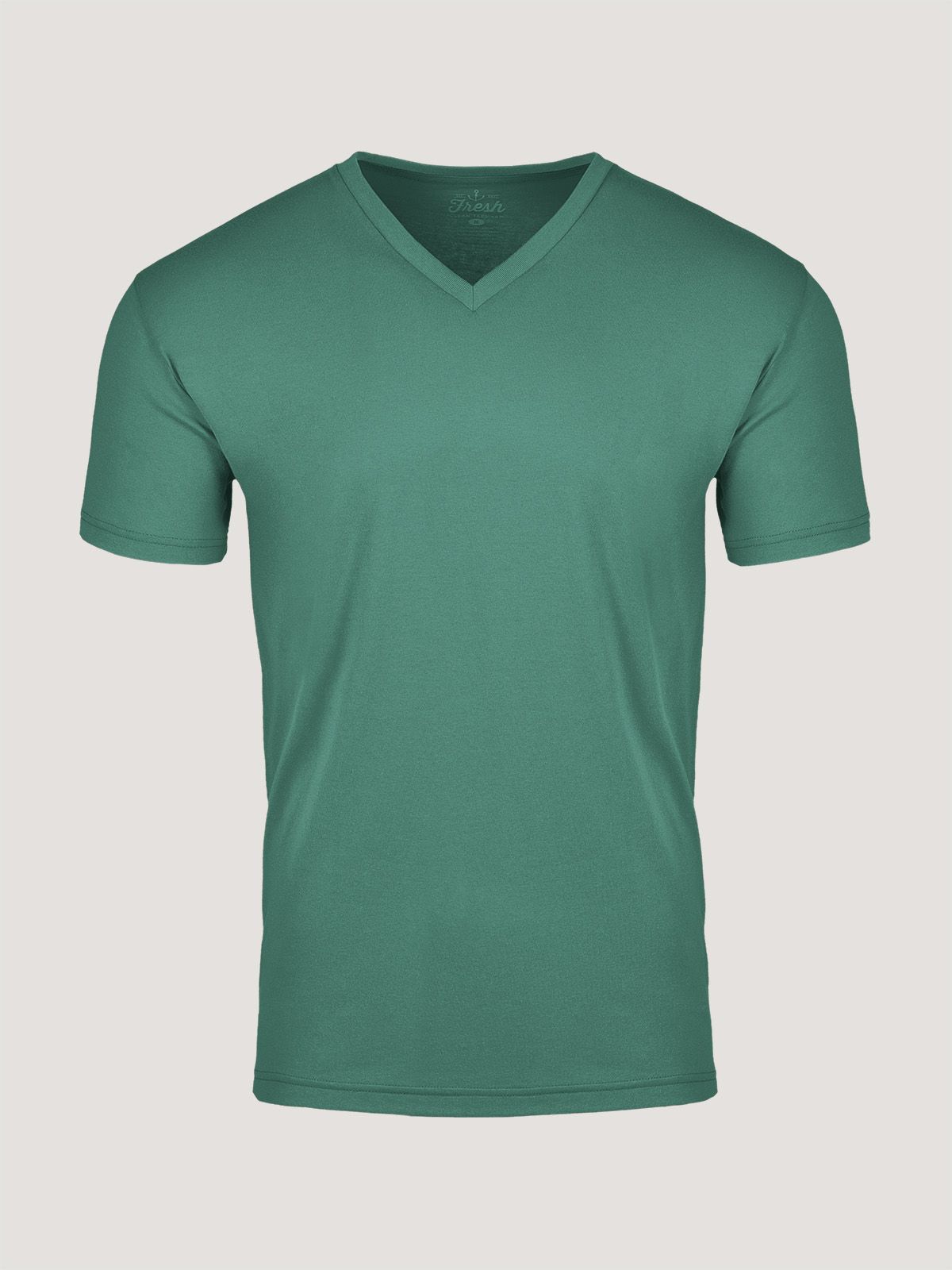 Pine Green V-Neck T-Shirt for Women - Soft Cotton Casual Tee - Perfect for Everyday Wear & Layering