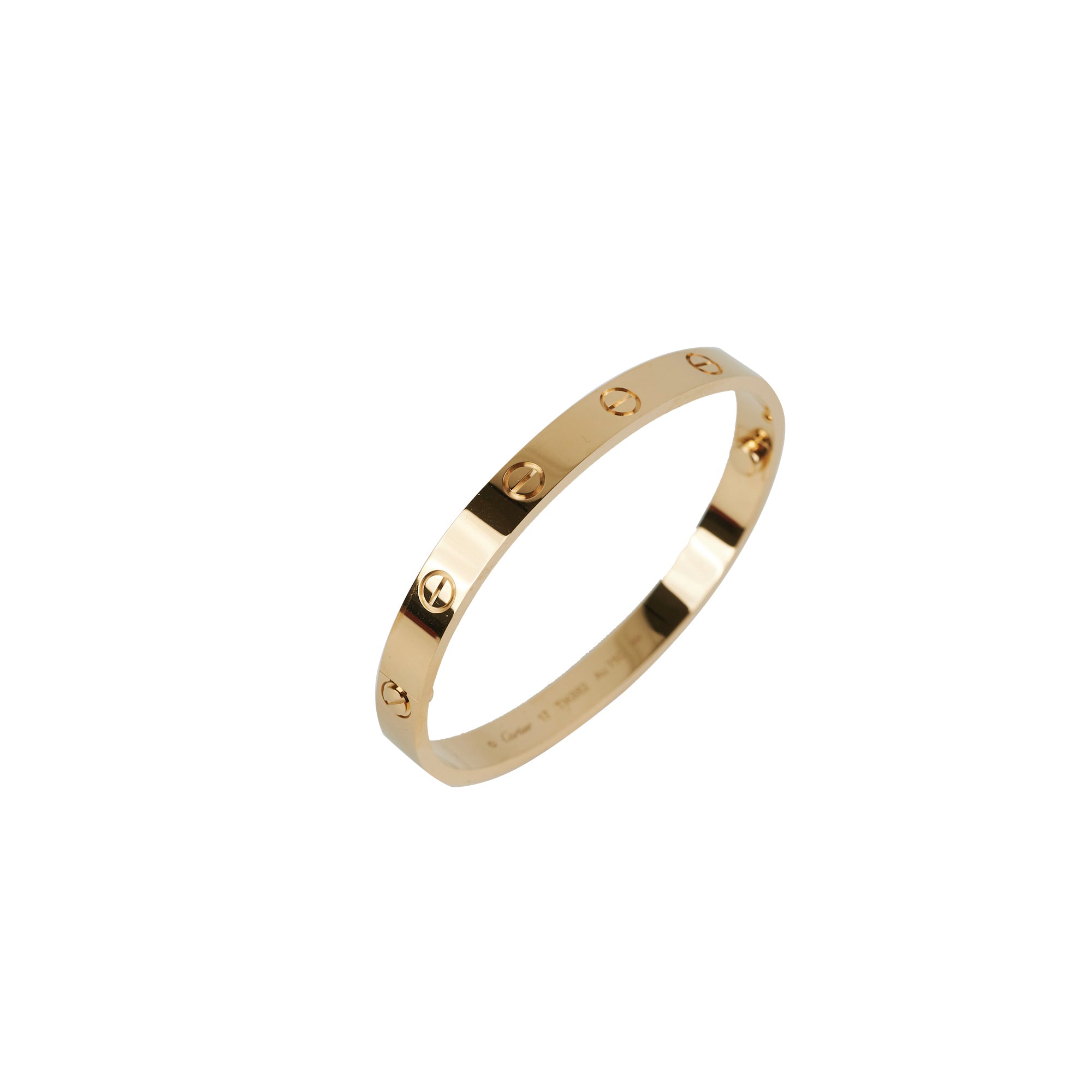 Cartier Love Bracelet 18K Yellow Gold Size 17 - Luxury Jewelry Gift for Women, Anniversary & Valentine's Day Present