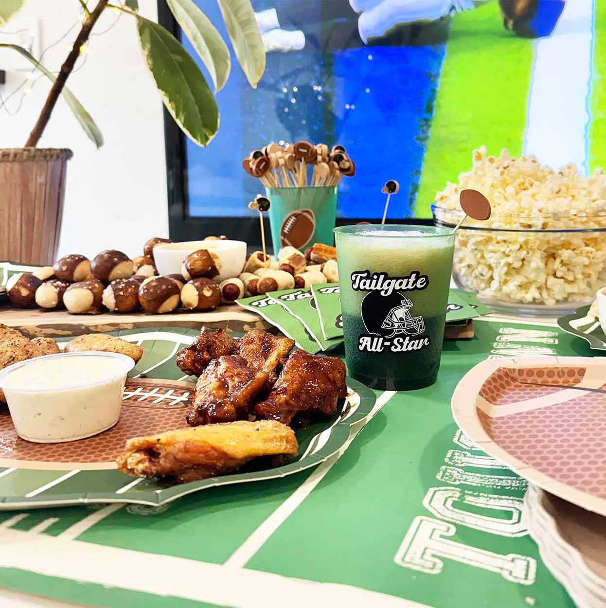 Premium Tailgate Football Cocktail Picks - Set of 30 - Perfect for Game Day Parties, BBQs & Sports Themed Events