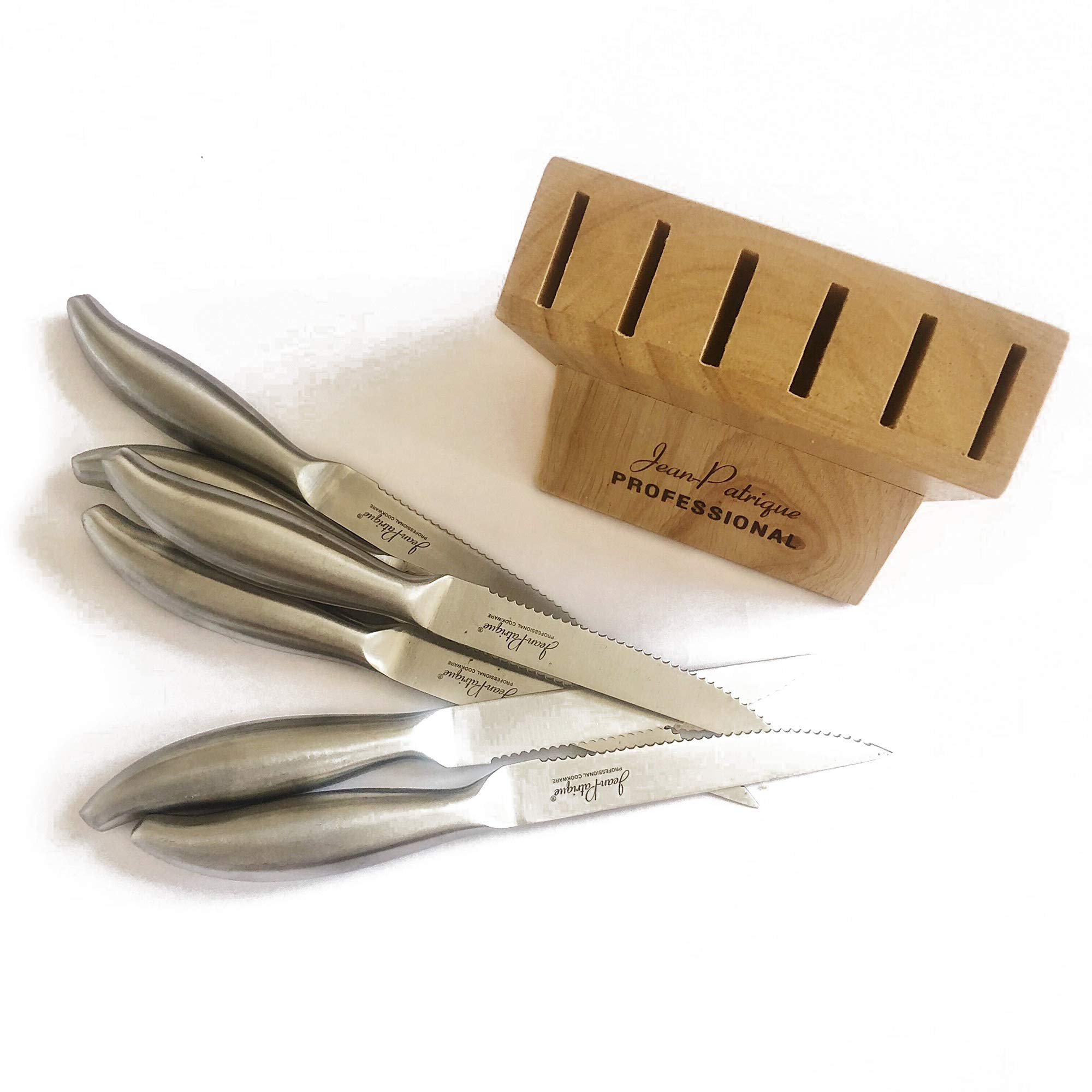 Premium 6-Piece Kitchen Knife Set with Wooden Block - Ultra Sharp Stainless Steel Knives for Slicing, Dicing & Chopping | Perfect for Home Chefs & Cooking Enthusiasts | Includes Chef Knife, Bread Knife & Utility Knives