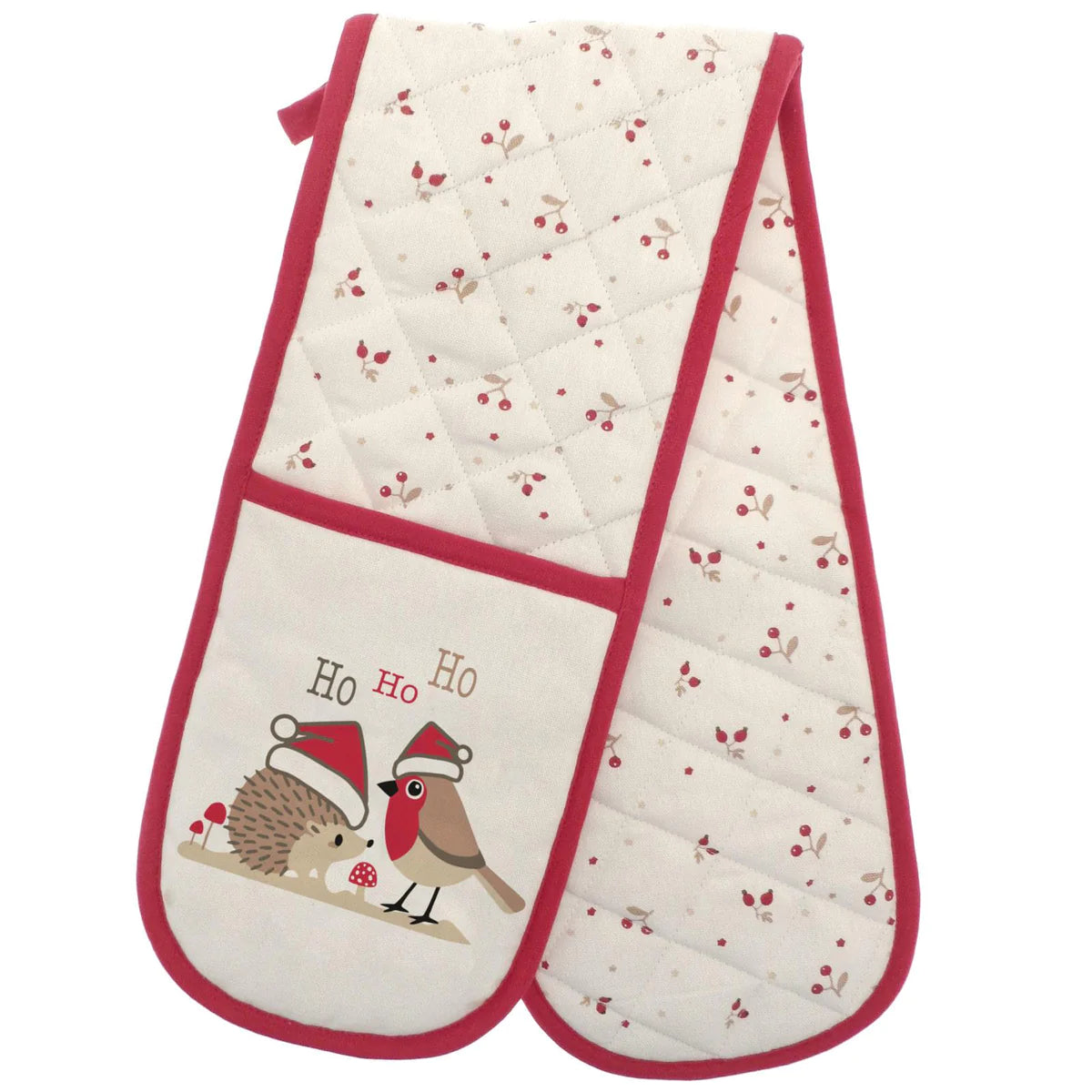 Forest Friends Double Oven Mitt Set - Heat Resistant Kitchen Gloves for Baking, Grilling & Cooking - Perfect for Holiday Meals & BBQ Parties