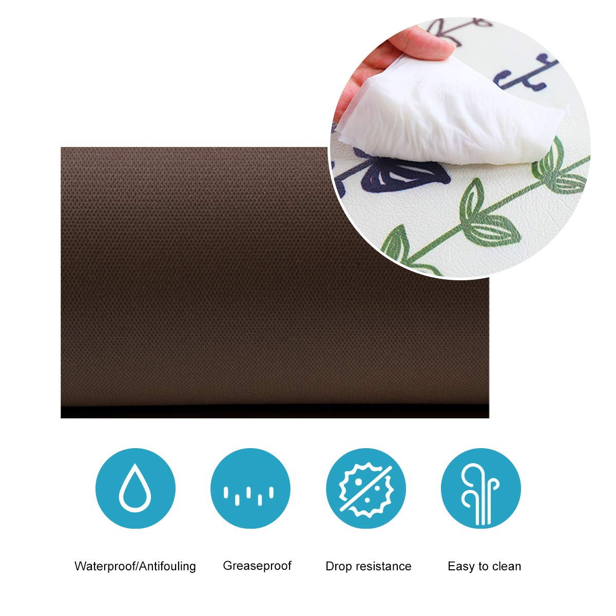 Anti-Fatigue Kitchen Mats Set - Non-Slip Cushioned Floor Rugs for Standing Comfort, Cherry Blossom Design (18