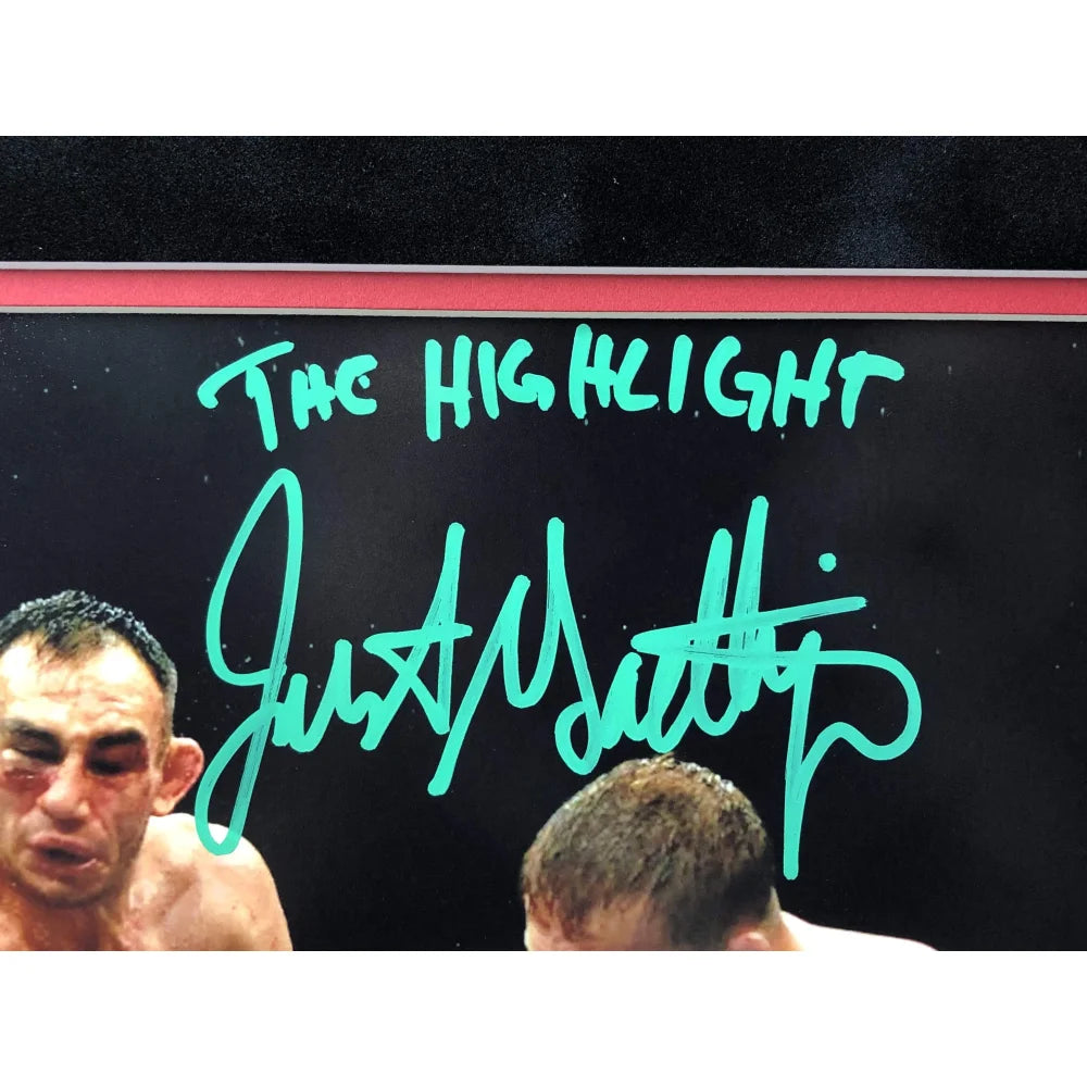 Justin Gaethje Signed UFC 8x10 Photo Collage with JSA COA - Authentic Autographed Memorabilia for Sports Fans & Collectors | Perfect for Man Cave, Game Room, or Gift