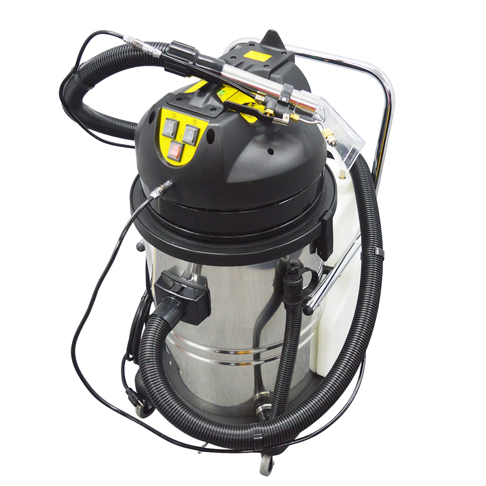 Powerful 16Gal/60L Upright Carpet Cleaner Machine with Telescoping Wand - 110V Canister Vacuum for Deep Cleaning - Perfect for Home, Office & Pet Hair Removal