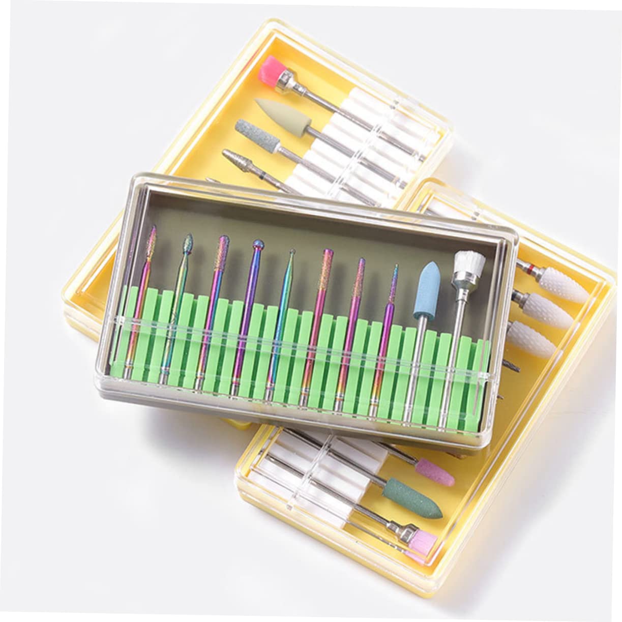 DOITOOL Professional Nail Drill Kit - 1 Set Steel & Tungsten Drill Bits, Ceramic Grinding Head for Manicure, Pedicure, Grooming & Cuticle Care | Perfect for Salon, Home Nail Care & DIY Beauty
