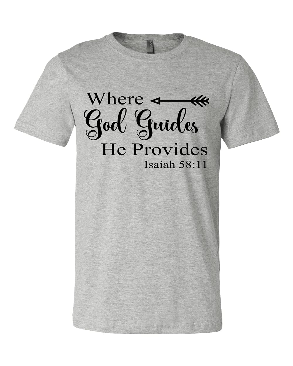Christian T-Shirts for Men & Women - Faith Based Apparel with Bible Verse Isaiah 58:11 - Inspirational Jesus Shirts for Church, Worship & Daily Wear