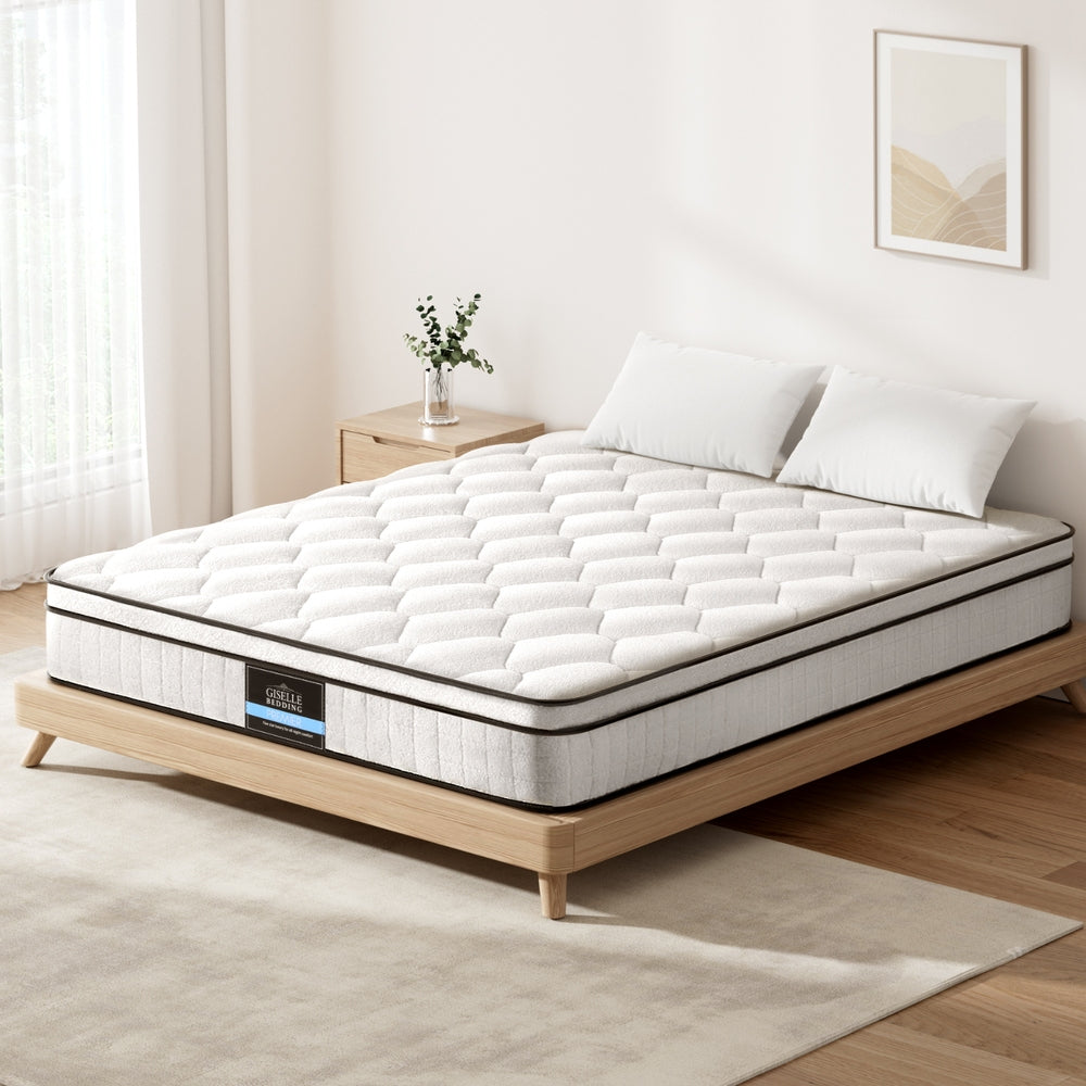 22cm Giselle Queen Size Mattress - Medium Firm Memory Foam Bed for Side Sleepers & Back Pain Relief - Perfect for Master Bedrooms & Guest Rooms