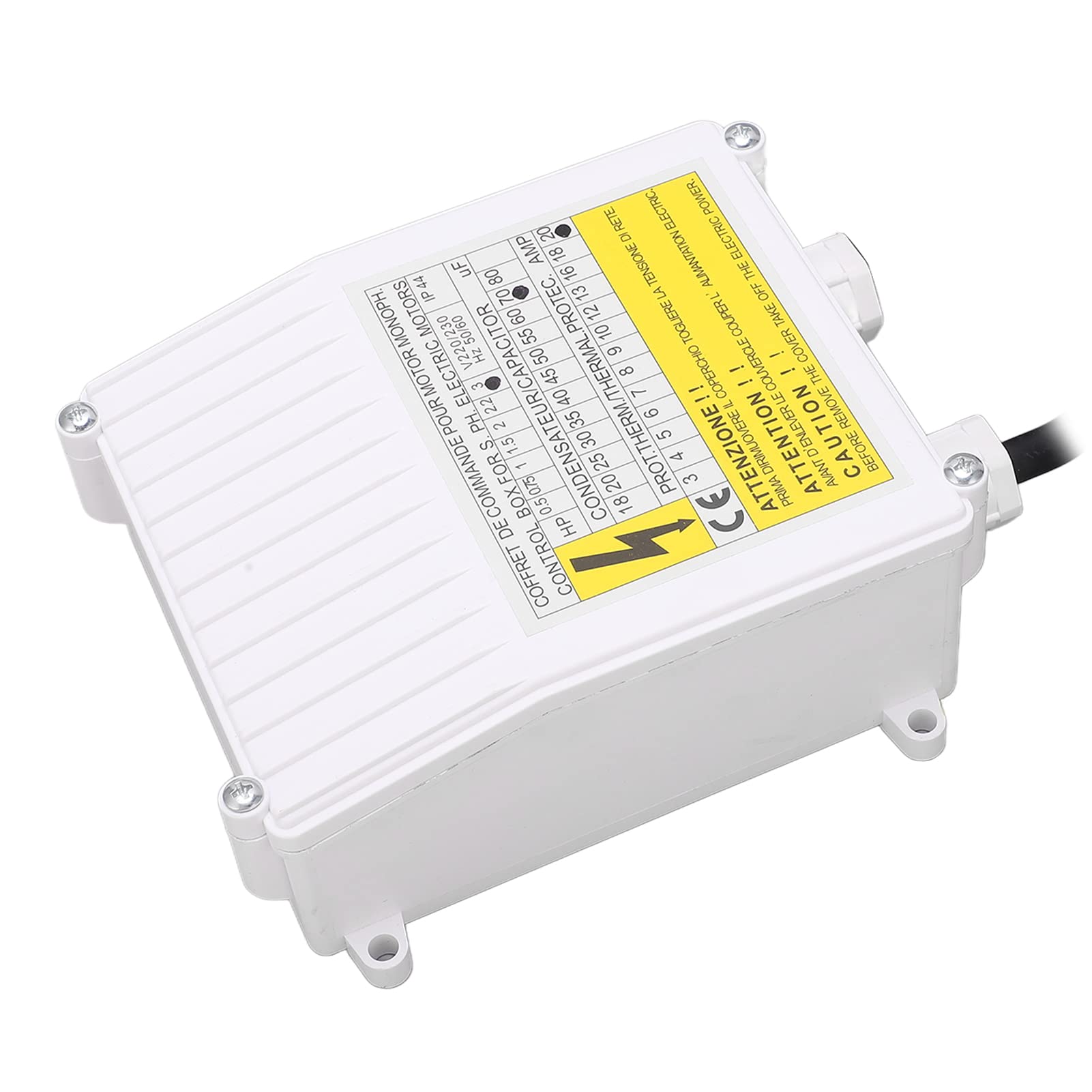 Deep Well Pump Control Box 2.2KW 70uf 20A - Submersible Pump External Control Box Replacement Part for Water Well Systems - Perfect for Residential, Agricultural, and Irrigation Use