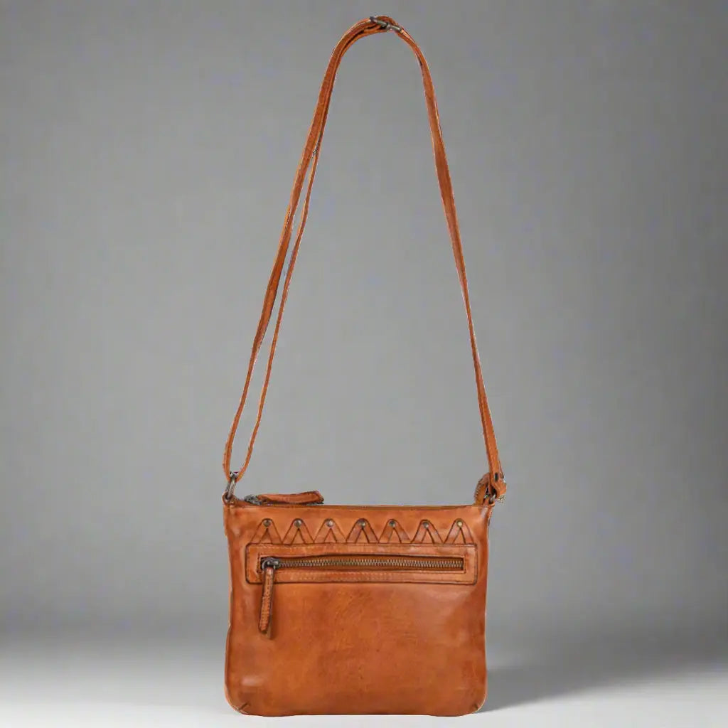 MET V Stitch Crossbody Leather Bag for Women - Stylish & Durable Handbag with Adjustable Strap - Perfect for Work, Travel & Everyday Use
