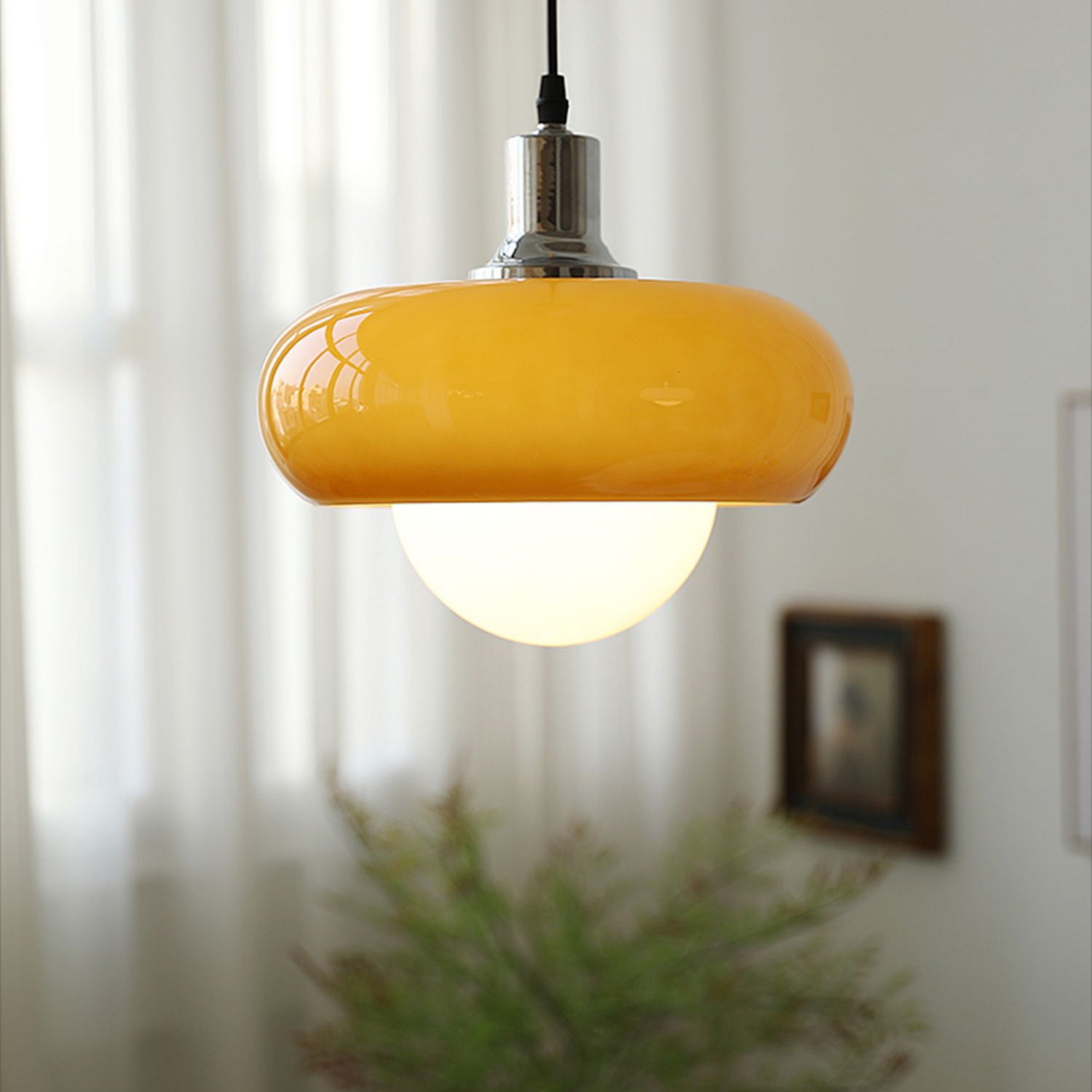 Vintage Harvey Pendant Lamp - Industrial Style Hanging Light Fixture with Metal Shade for Kitchen Island, Dining Room, or Bedroom Lighting
