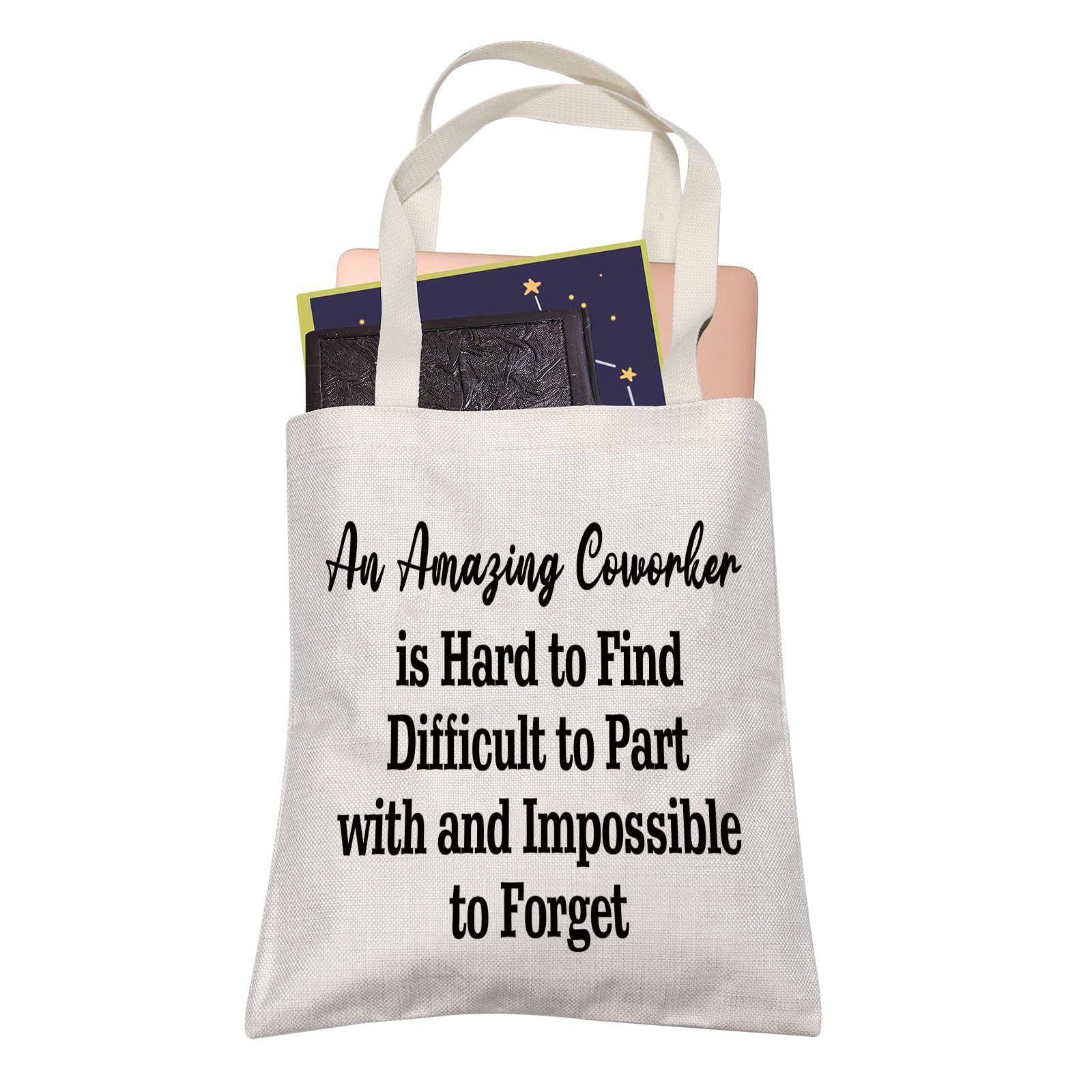 LEVLO Coworker Leaving Tote Bag - Premium Farewell Gift for Amazing Colleagues | Durable Work Commute & Shopping Tote | Perfect for Office Goodbye Parties, Retirement Gifts & Coworker Appreciation