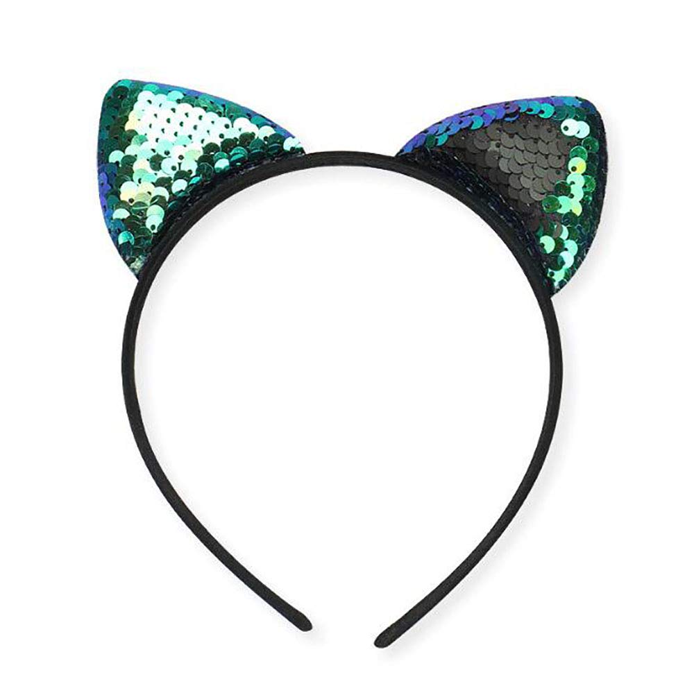 8pcs Sparkling Cat Ear Headbands with Sequins - Cute Hair Hoops for Women & Girls - Perfect for Halloween, Cosplay, Parties & Daily Fashion Accessories