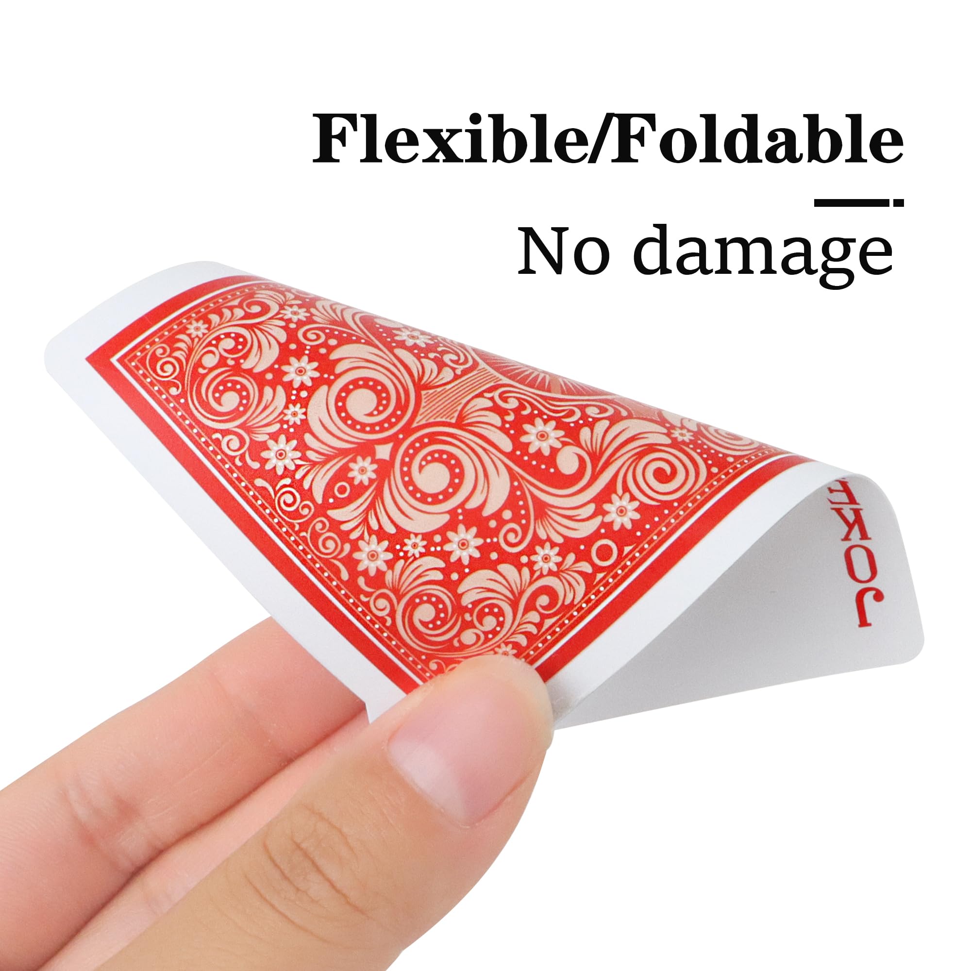 Waterproof Plastic Playing Cards 2-Pack - Poker Size Standard Index Deck for Adults - Durable Cards for Poker, Bridge, Pinochle & Casino Games - Perfect for Outdoor, Travel & Game Nights