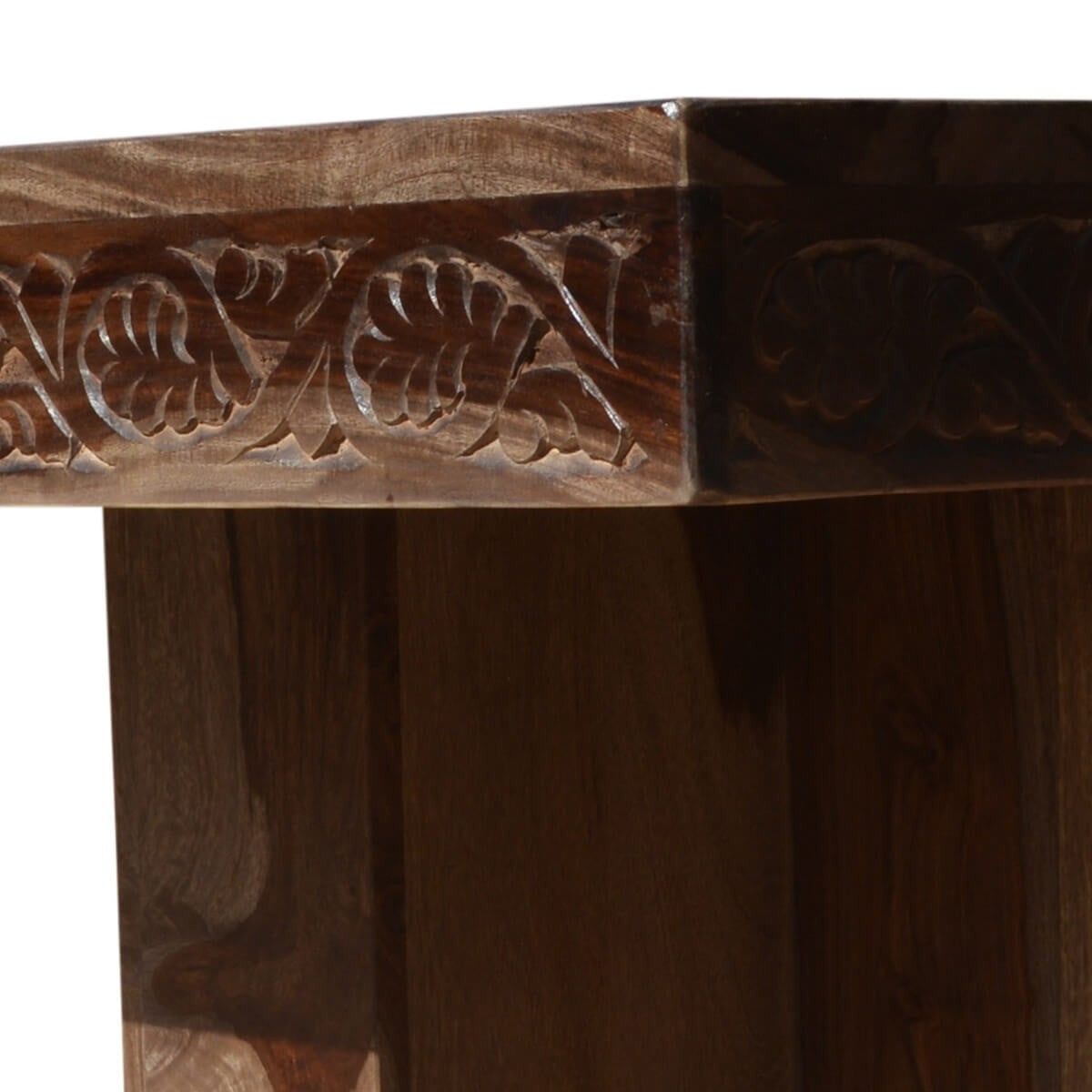 Rustic Solid Wood Double Pedestal Dining Table Set For 10 - Dallas Ranch Style Farmhouse Dining Room Furniture for Family Gatherings & Dinner Parties
