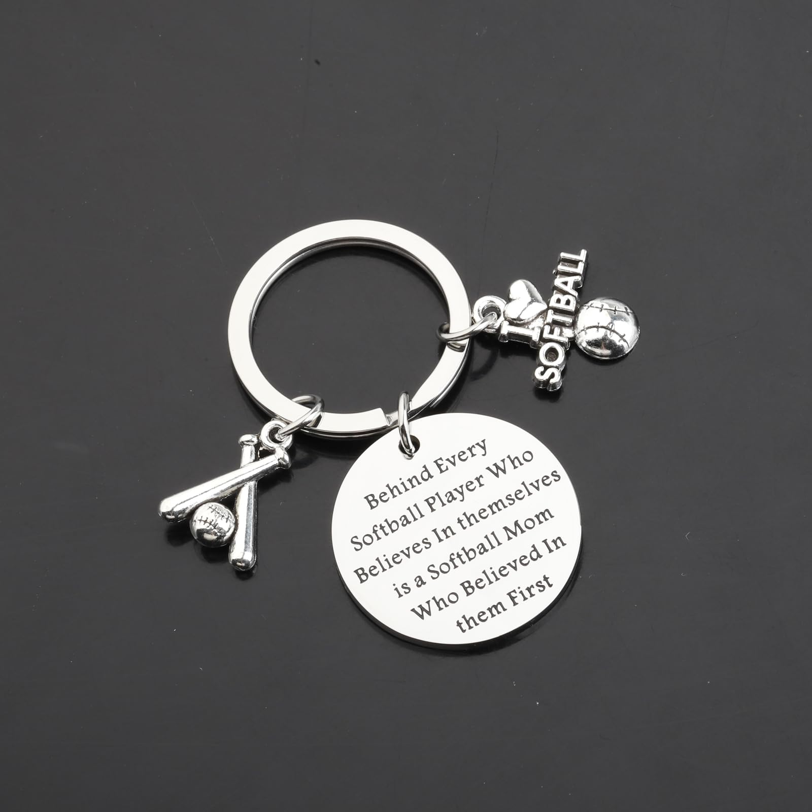 ENSIANTH Softball Mom Keychain - Thoughtful Appreciation Gift for Softball Coaches, Team Moms & Players - Perfect Mother's Day Present for Baseball Lovers - Great for Gameday, Practice & Everyday Use