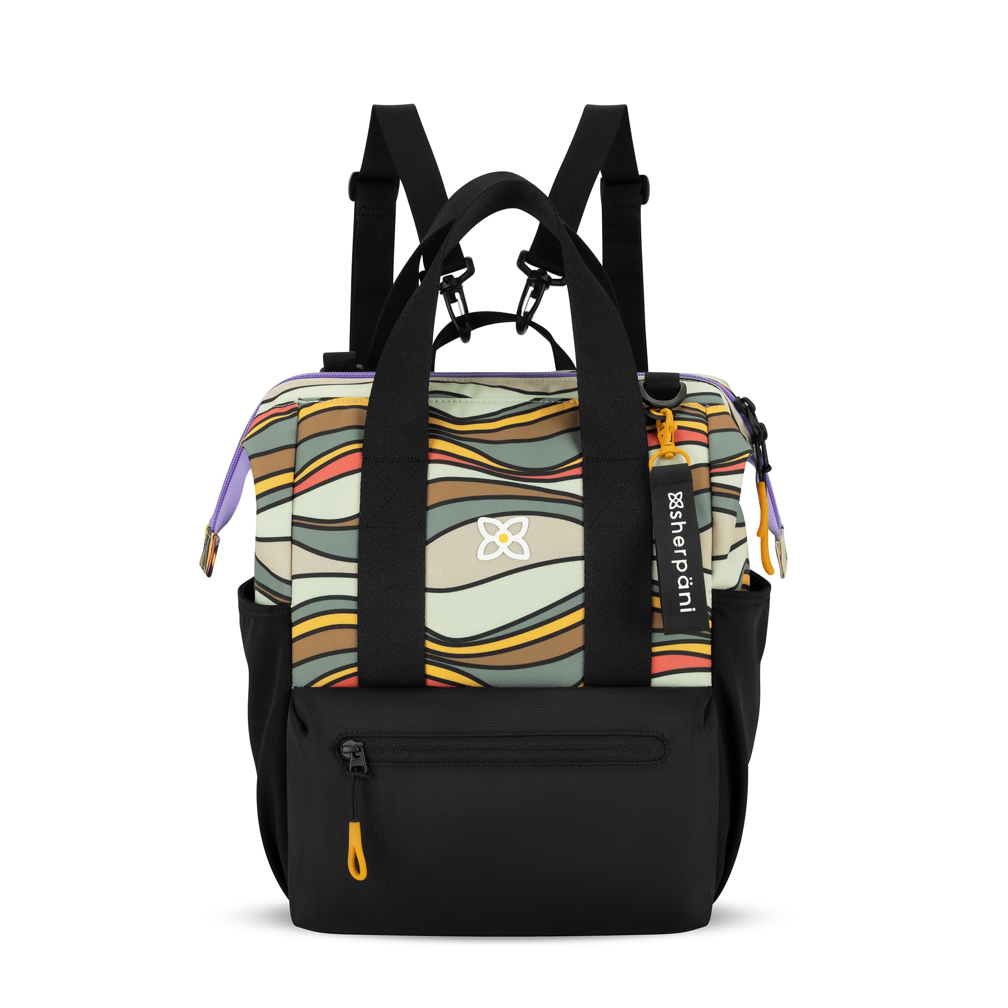 Sherpani Dispatch Convertible Backpack Tote for Women - Versatile Travel Backpack & Crossbody Bag with Laptop Compartment Fits 14 Inch Laptop (Ventura '73) - Perfect for Commuting, Work, Travel & Daily Use