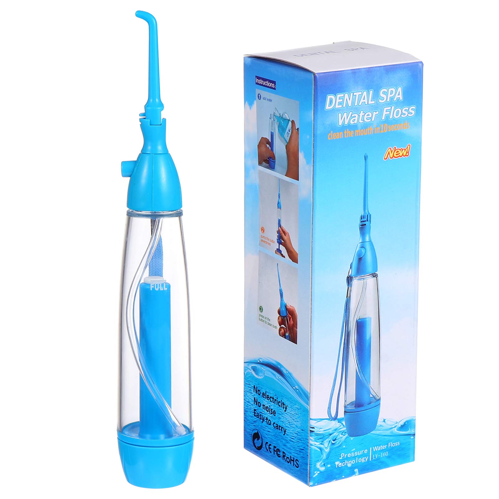Healifty 70ml Portable Water Flosser - Manual Oral Irrigator & Dental Teeth Cleaner for Home, Travel, and On-The-Go Oral Care | Perfect for Braces, Implants, and Gum Health Maintenance