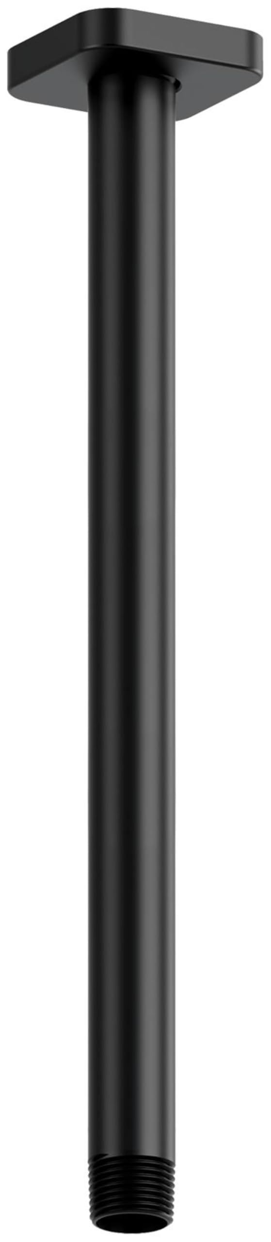 Riobel 577 12-Inch Ceiling Mounted Shower Arm with Flange - Matte Black Finish for Modern Bathroom & Spa Shower Installations