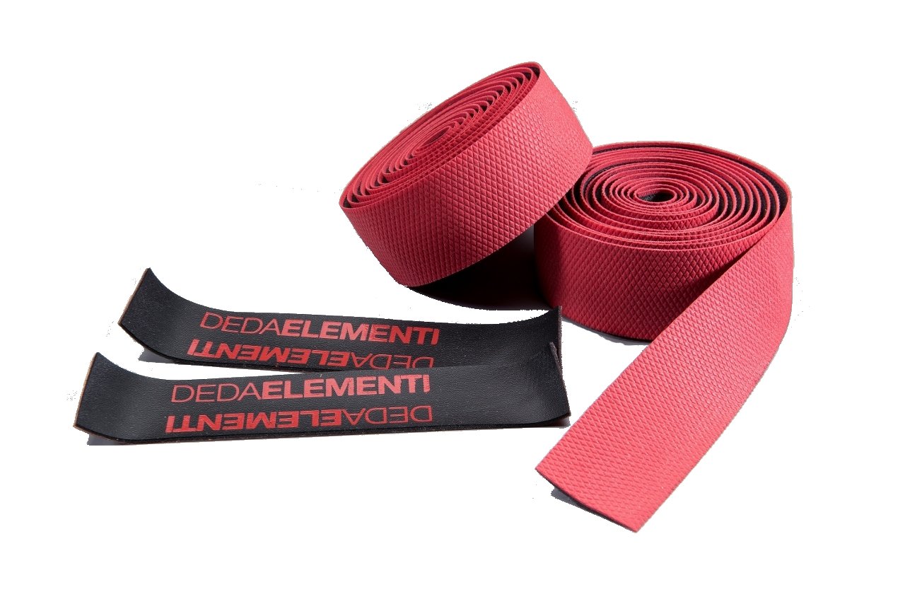 Deda Geco Perfect Grip Rubber Handlebar Tape - Red | Non-Slip Bike Handlebar Wrap for Road & Mountain Bikes | Comfortable Cycling Accessory for Long Rides & Commuting