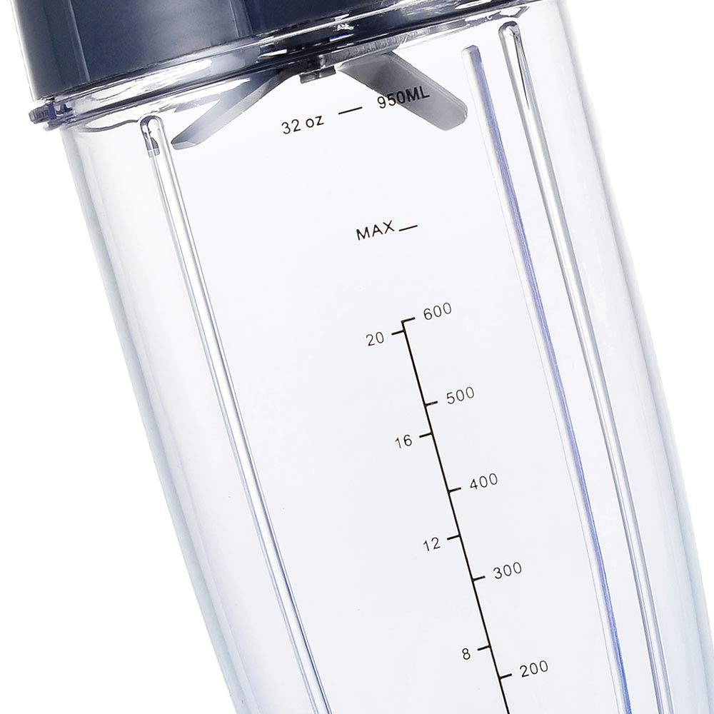 Nutribullet Blender Replacement Parts - 32oz & 24oz Cups with Extractor Blade, Compatible with Nutri Bullet 600W/900W Blenders (3-Piece Set) - Perfect for Smoothies, Juicing & Food Prep at Home