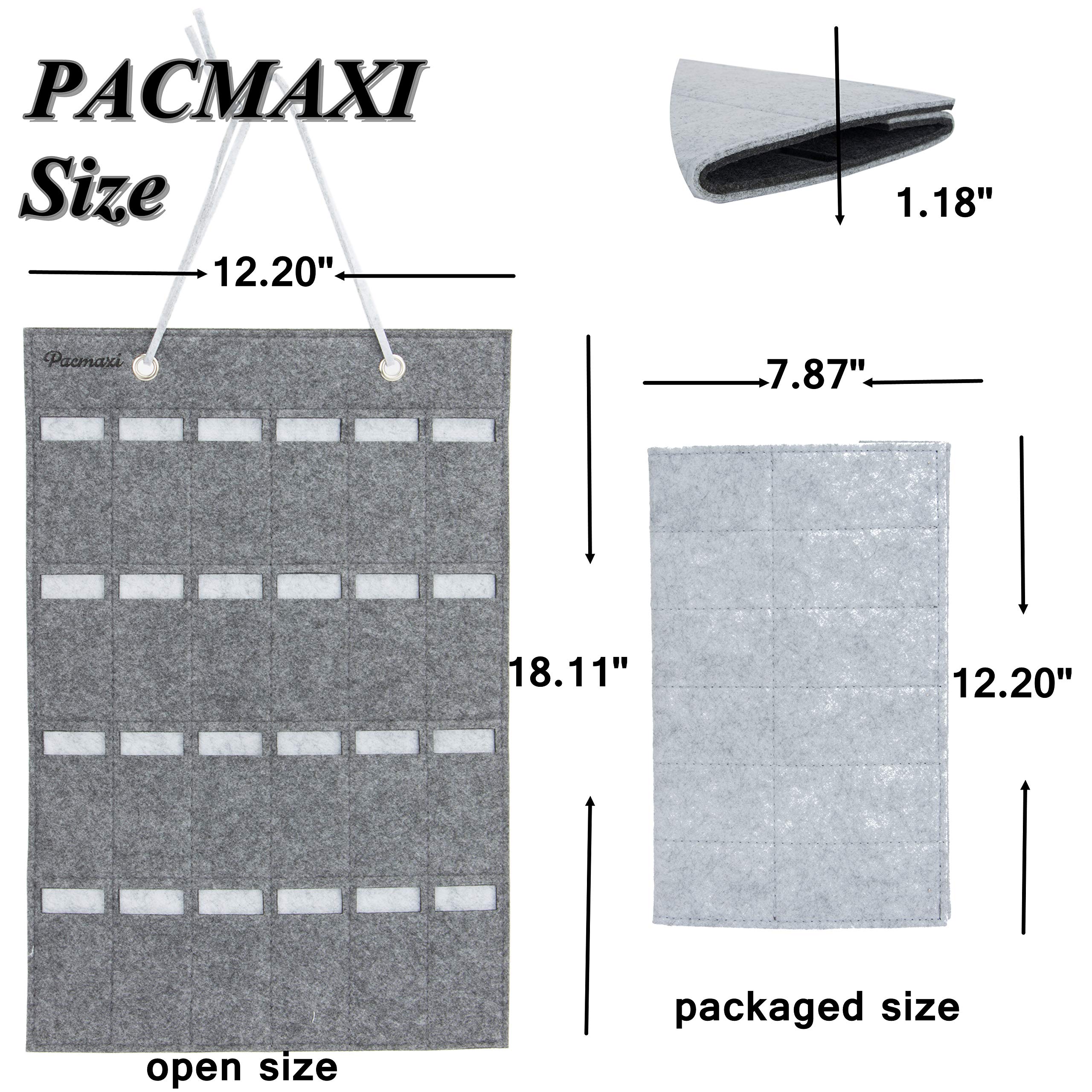 PACMAXI Expandable Watch Band Hanging Storage Organizer - Holds 24 Watches, Fits Most Watch Band Sizes - Grey Watch Display Roll for Watch Straps & Accessories - Perfect for Home, Retail Store & Travel Watch Organization