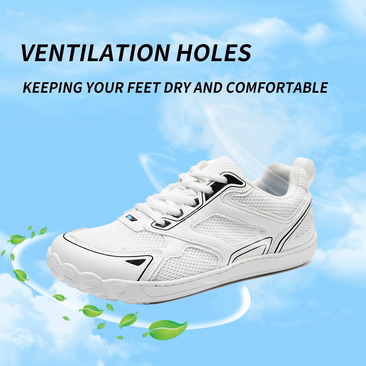 Men's Barefoot Running Shoes - Wide Toe Zero Drop Sole for Training, Walking & Tennis | Slip-On Low Top Sneakers | Breathable Comfortable Casual Sports Shoes | Perfect for Gym, Trail Running & Daily Wear