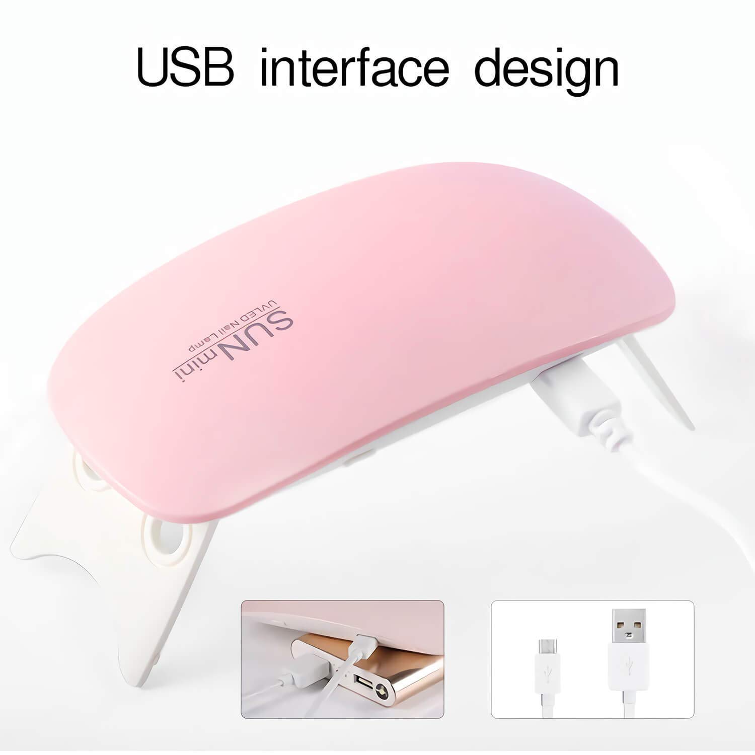 Professional UV LED Nail Lamp with USB Cable - Portable & Foldable Nail Polish Dryer for Gel Manicures - Perfect for Home, Salon & Travel Use