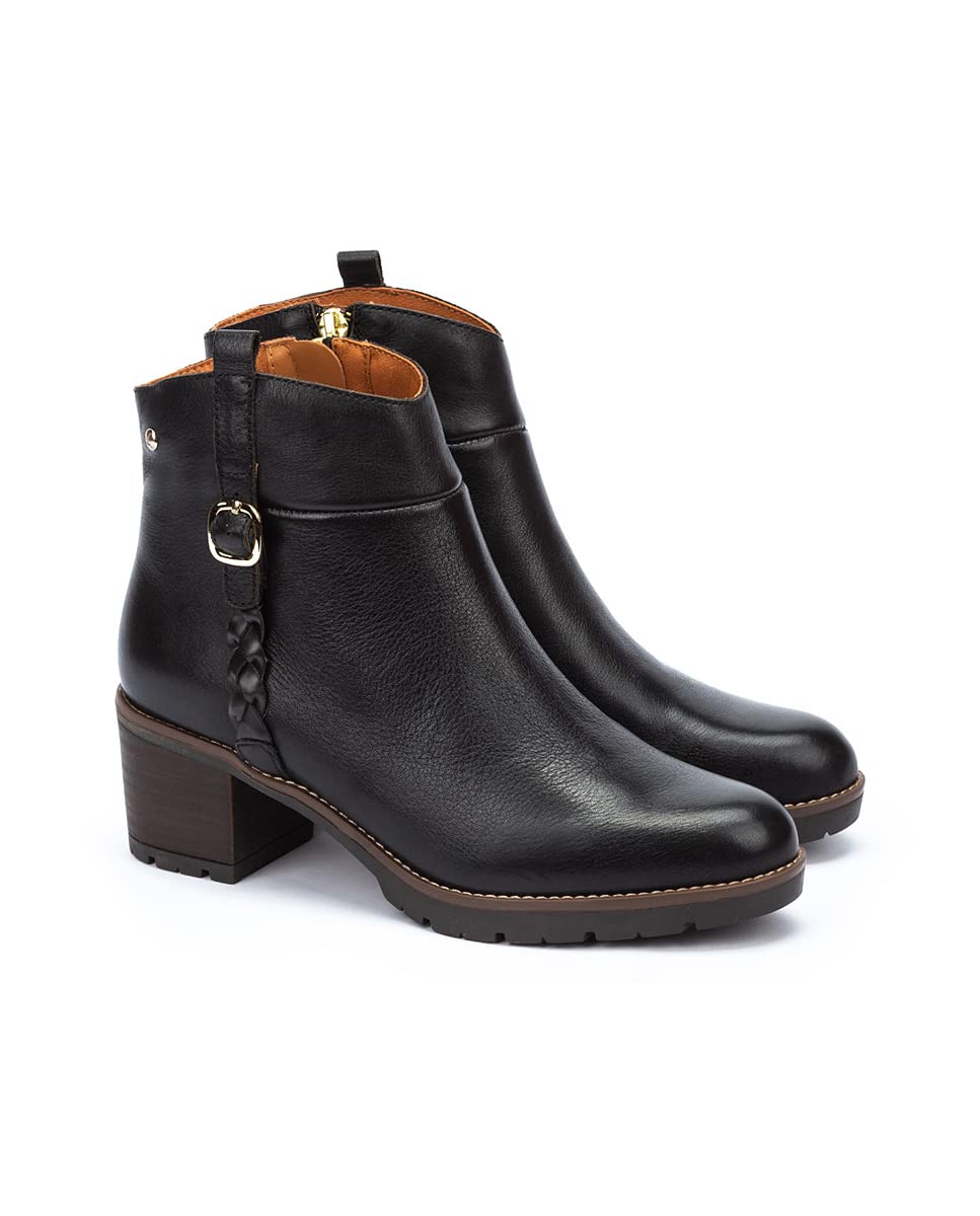 PIKOLINOS Women's Leather High-Heel Ankle Boots - Llanes Collection | Comfortable Dress Boots for Office, Party & Evening Wear