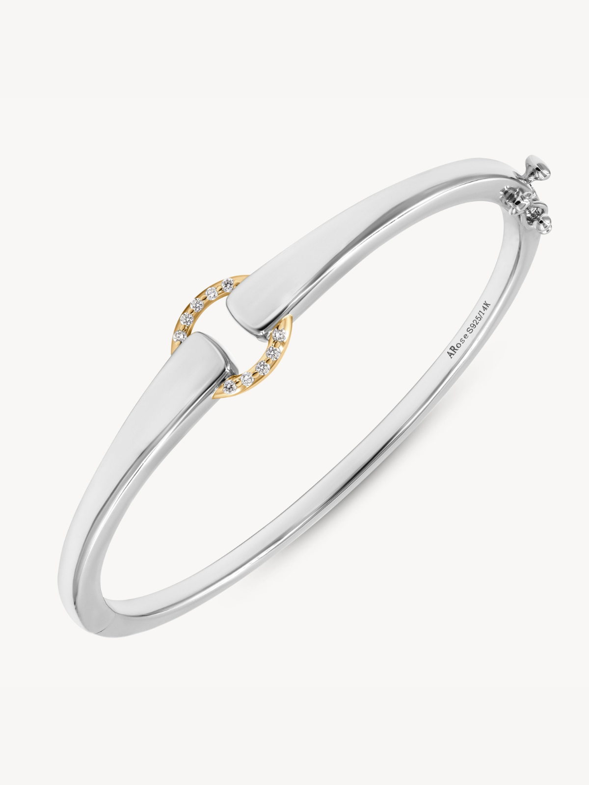 Elegant Mixed Metal Diamond Buckle Bracelet for Women - Fashion Jewelry Gift for Birthday, Anniversary & Special Occasions