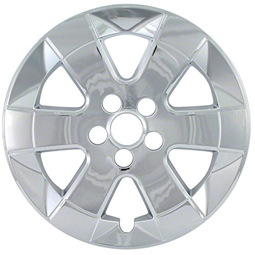 OxGord 15 Inch Wheel Skins for 2004-2009 Toyota Prius (Set of 4) - Chrome ABS Wheel Covers - Durable Tire Replacement Caps - Perfect for Car Upgrades & Road Protection
