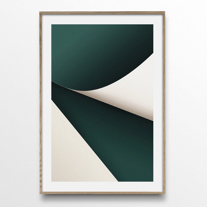 Garmi CPH Poster & Frame - Paper Shadows 03 Art Print (50x70cm) - Modern Wall Decor for Living Room, Bedroom & Office