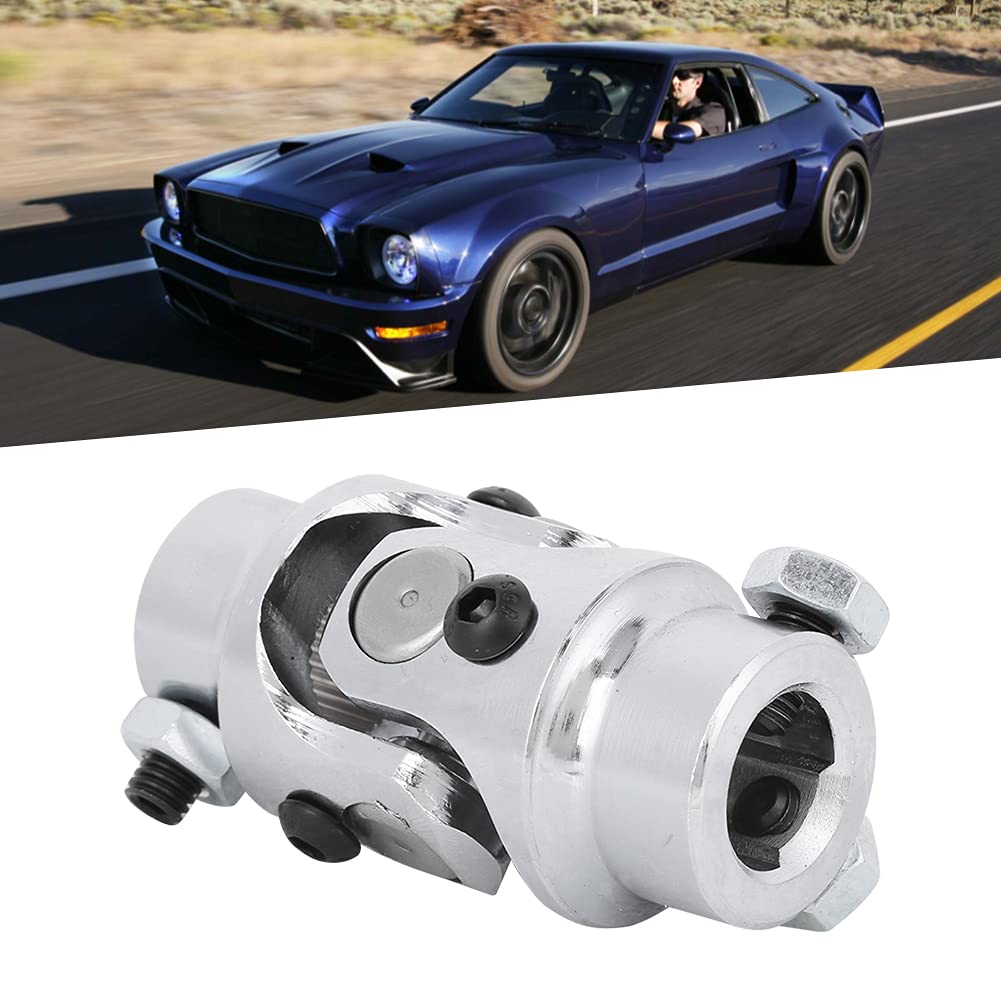 Heavy Duty Steering Shaft U Joint Coupler 3/4-36 Spline to 3/4in DD Universal Joint for Mustang - Electroplated for Durability - Perfect for Grinding Machines, Levelers & Automotive Steering Repairs