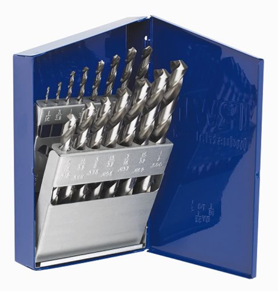 Irwin Industrial Tools 60137 15-Piece General Purpose Metal Drill Bit Set - High Speed Steel Index Drill Bits for Metal, Wood, Plastic - Perfect for DIY, Home Improvement, and Professional Metalworking Projects