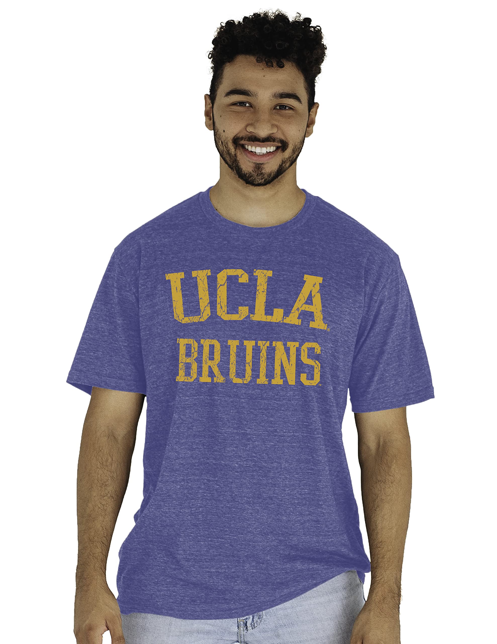 Blue 84 Men's Tri-Blend T-Shirt | Soft Team Color Crewneck Tee for Casual Wear, Sports & Everyday Outfits