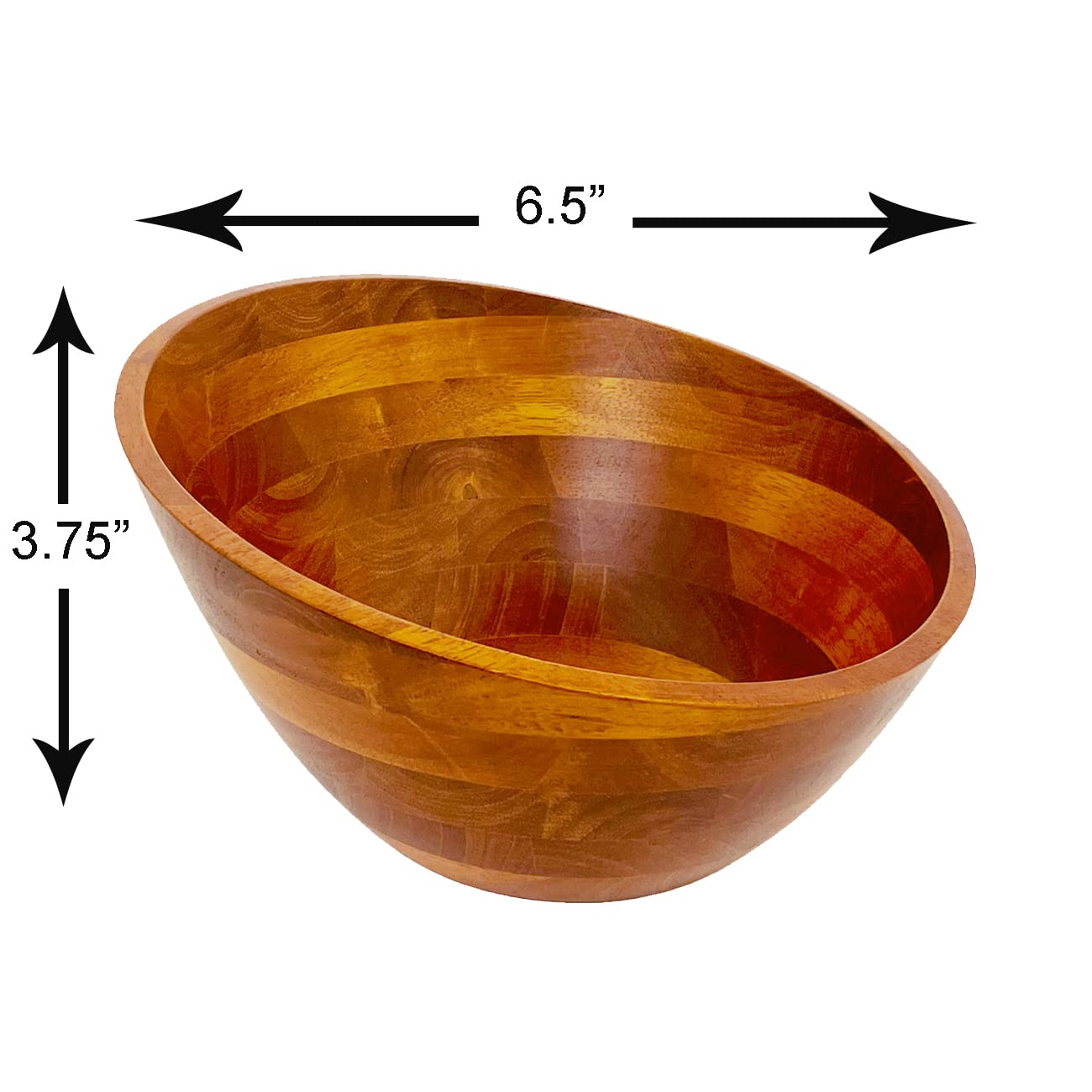 Woodard & Charles Set of 4 Wooden Serving Bowls - 7