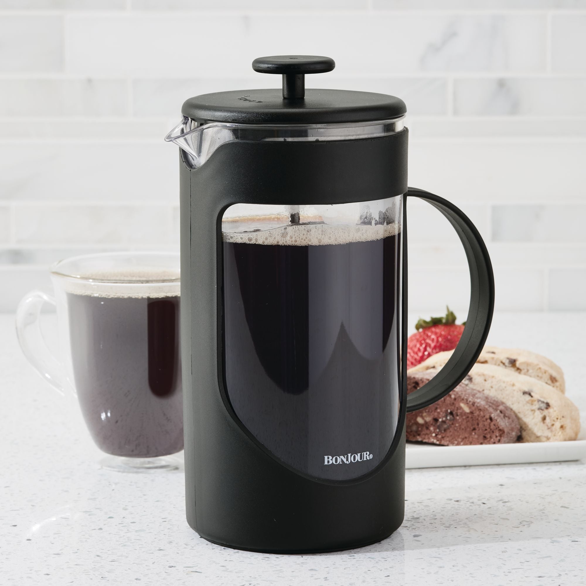 Stainless Steel 40oz French Press Coffee Maker - Unbreakable Design with Lock & Toss™ Filter - Perfect for Home, Office & Camping Use